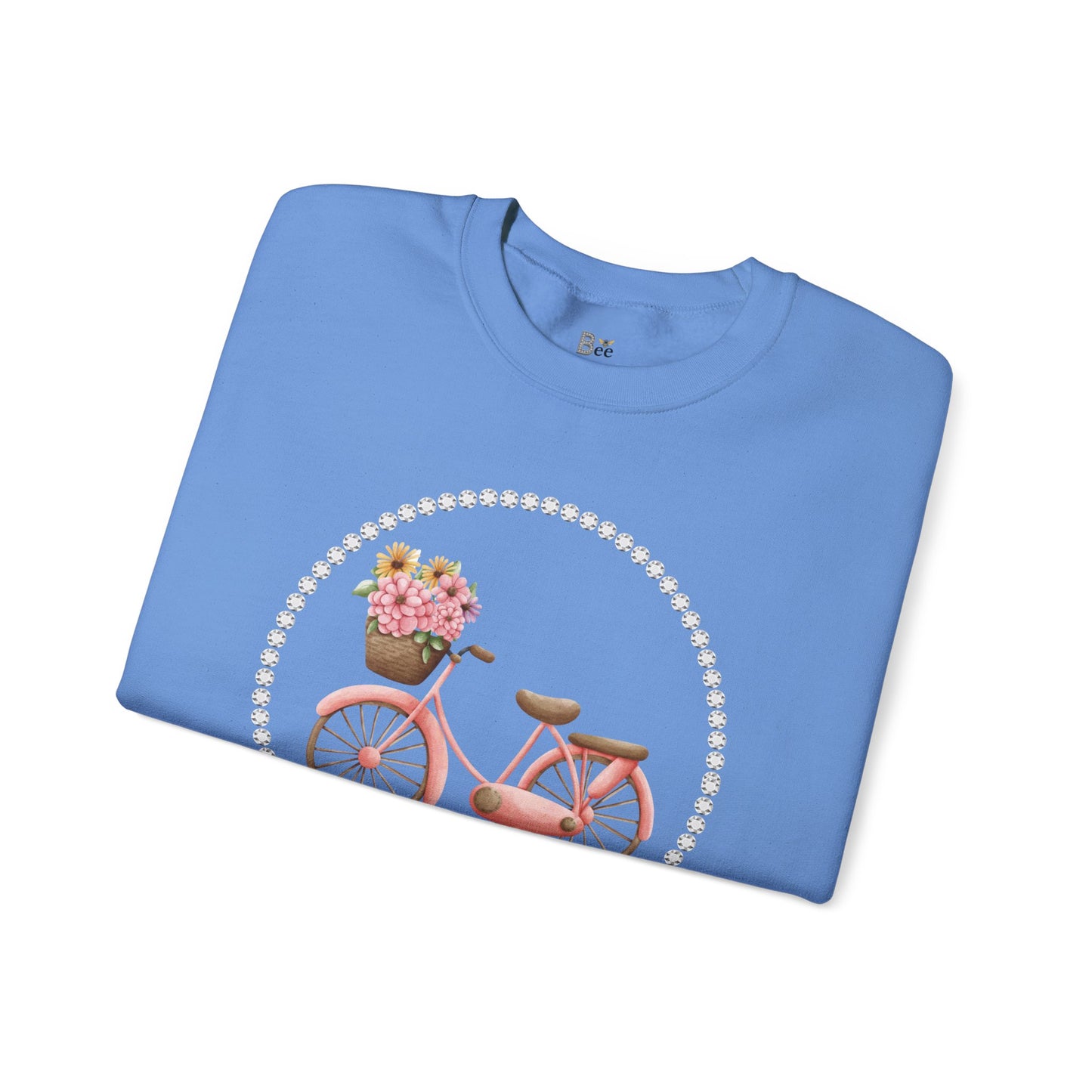 Boujee Bicycle Bouque - Heavy Blend™ Light Colors Crewneck Sweatshirt
