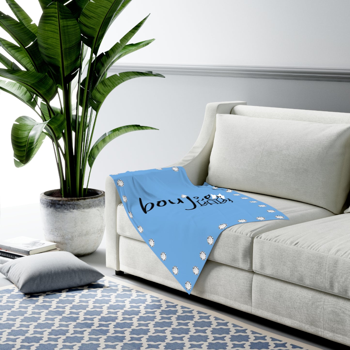 Boujee Baby - Swaddle Blanket BLUE