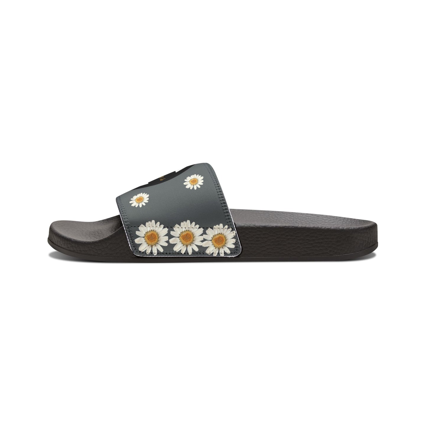 Bee Boujee - DARK GREY Flowers Women's Removable-Strap Sandals