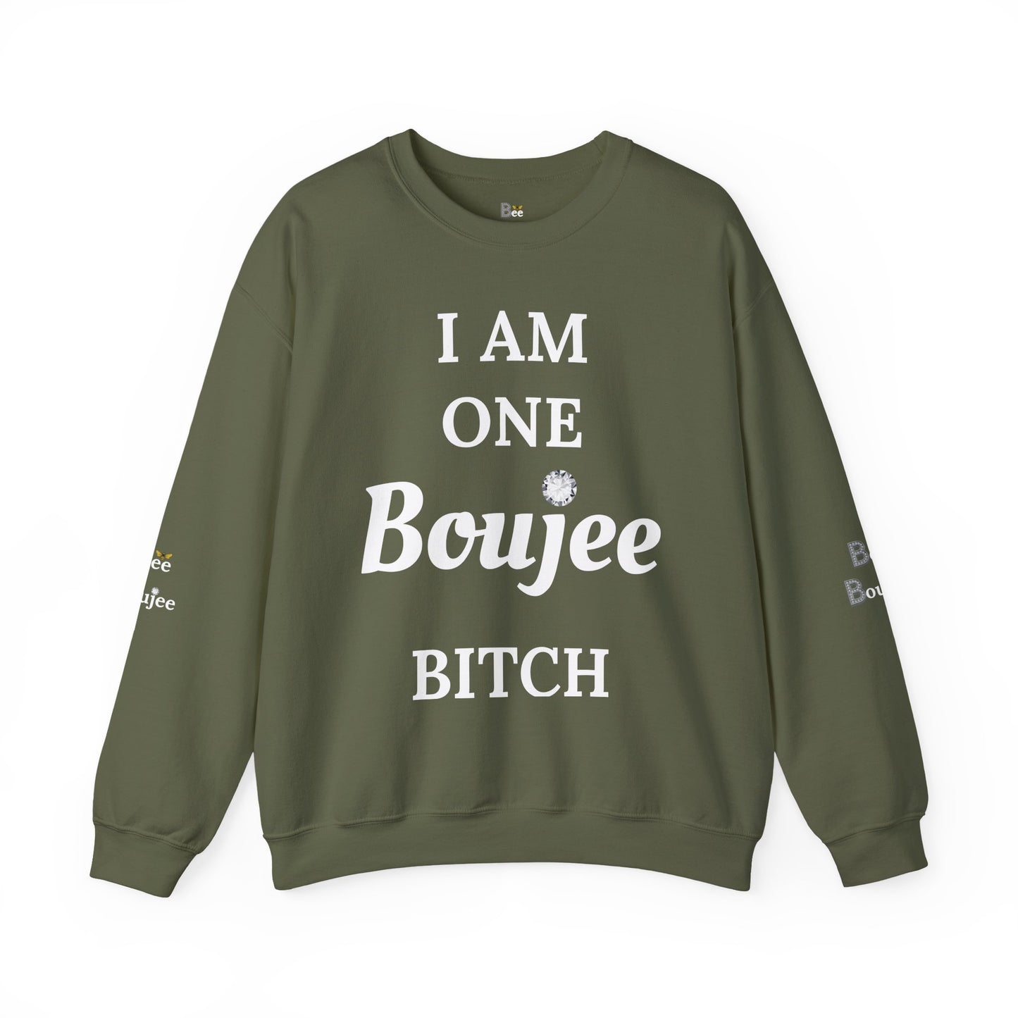 I Am One Boujee Bitch - Heavy Blend™ Dark Colors Crewneck Sweatshirt