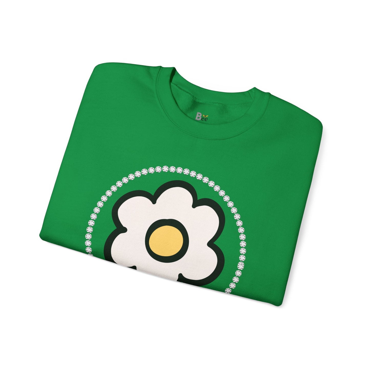 Boujee White Gold Flower - Heavy Blend™ Light Colors Crewneck Sweatshirt