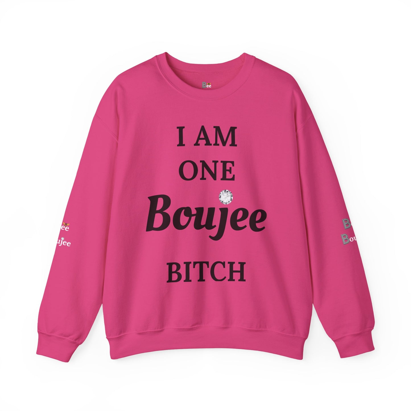 I Am One Boujee Bitch - Heavy Blend™ Light Colors Crewneck Sweatshirt