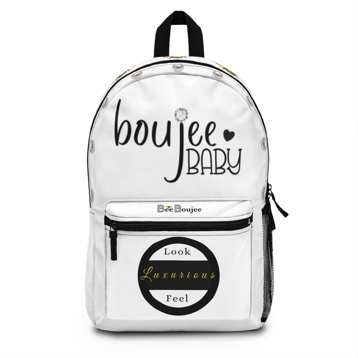 Boujee Baby PEARLS - Backpack WHITE