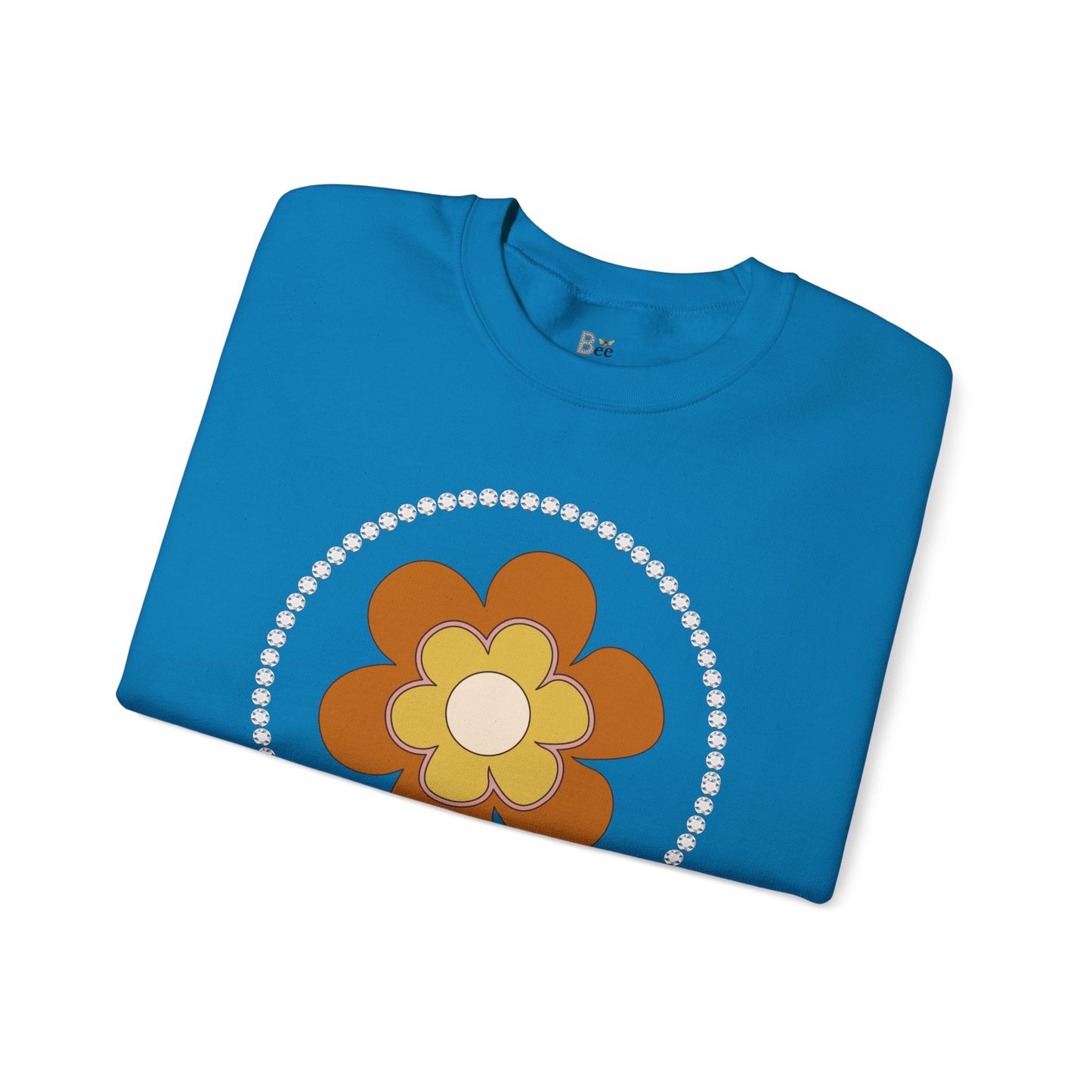 Boujee Brown Flower - Heavy Blend™ Light Colors Crewneck Sweatshirt