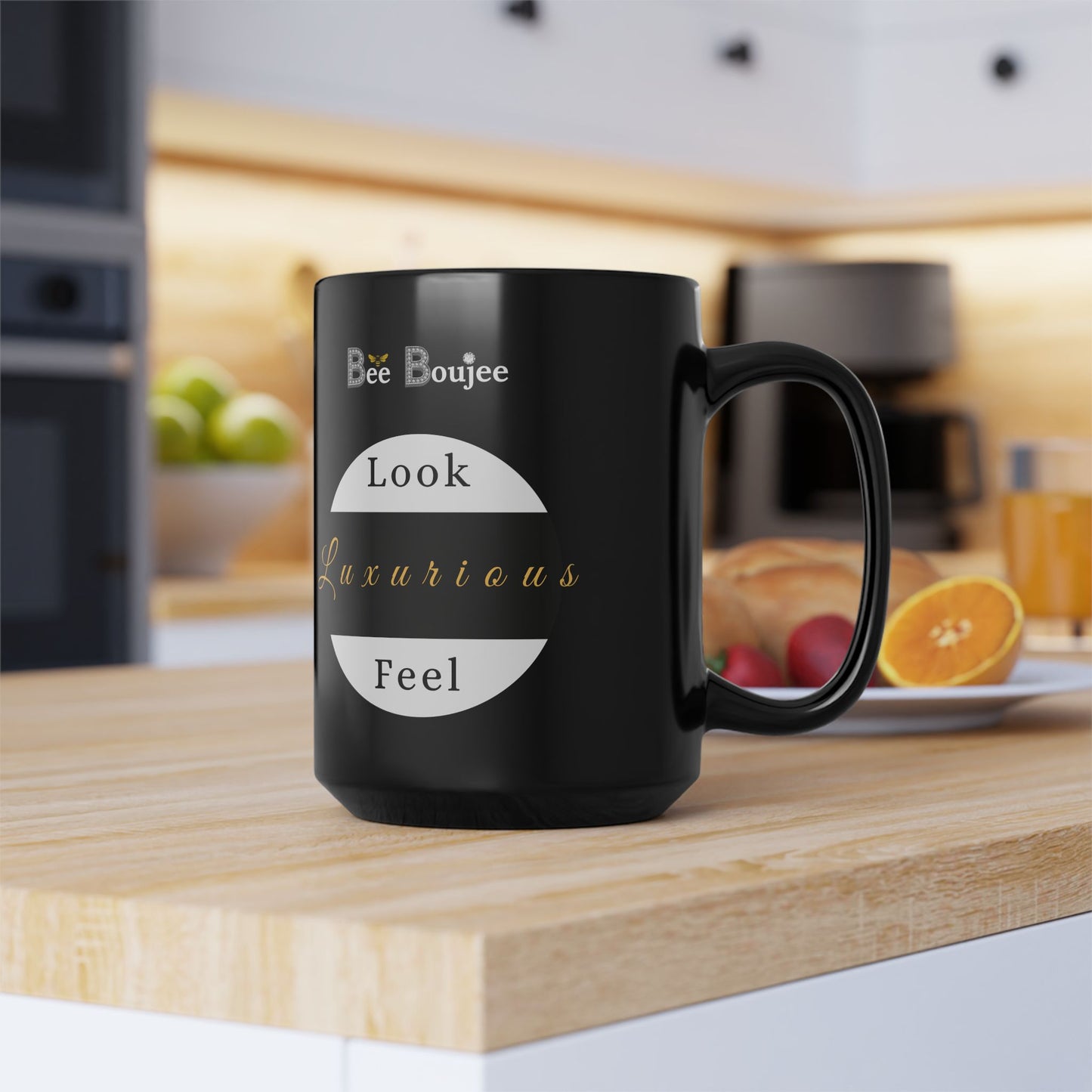 Boujee in Diamonds - Mug BLACK 15oz