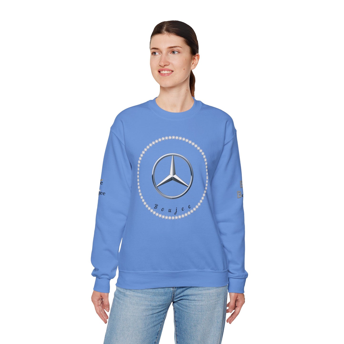 Boujee Benz Emblem - Heavy Blend™ Light Colors Crewneck Sweatshirt