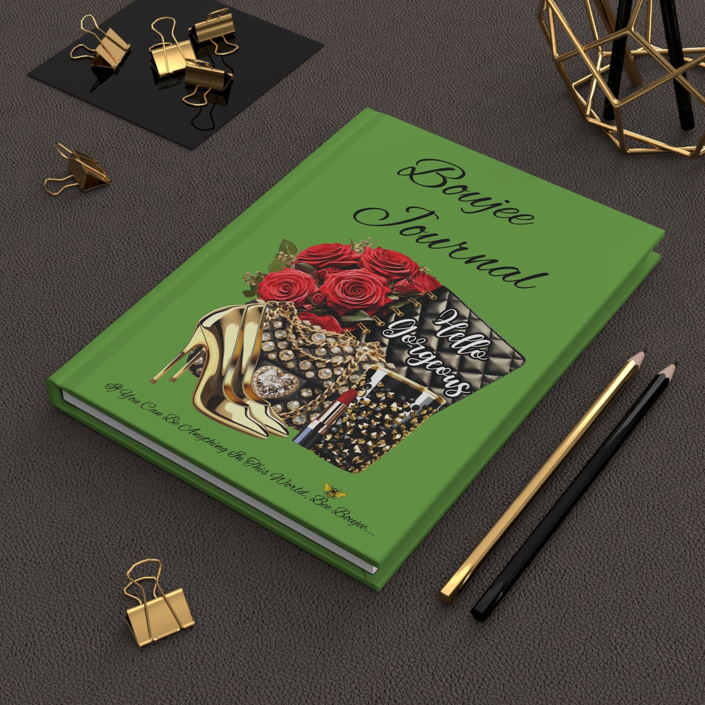 Hardcover "Boujee" Journal Matte GREEN