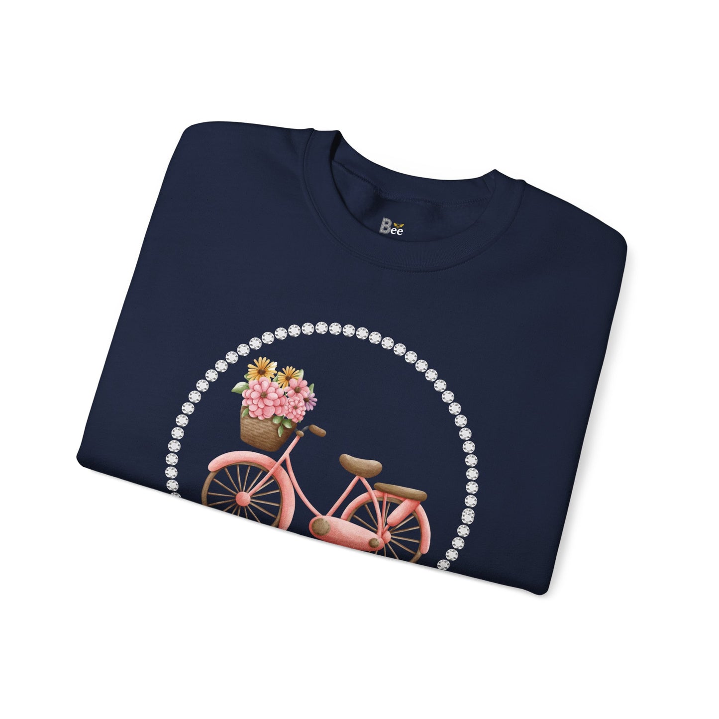 Boujee Bicycle Bouquet - Heavy Blend™ Dark Colors Crewneck Sweatshirt
