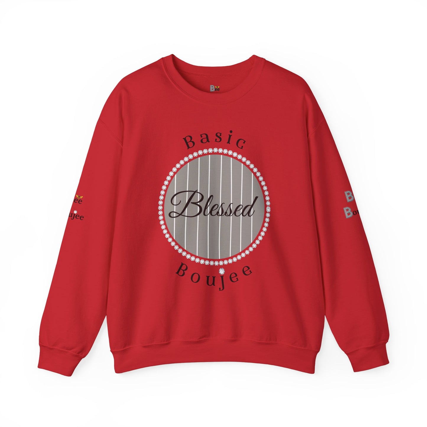 Basic Boujee Blessed - Heavy Blend™ Light Colors Crewneck Sweatshirt