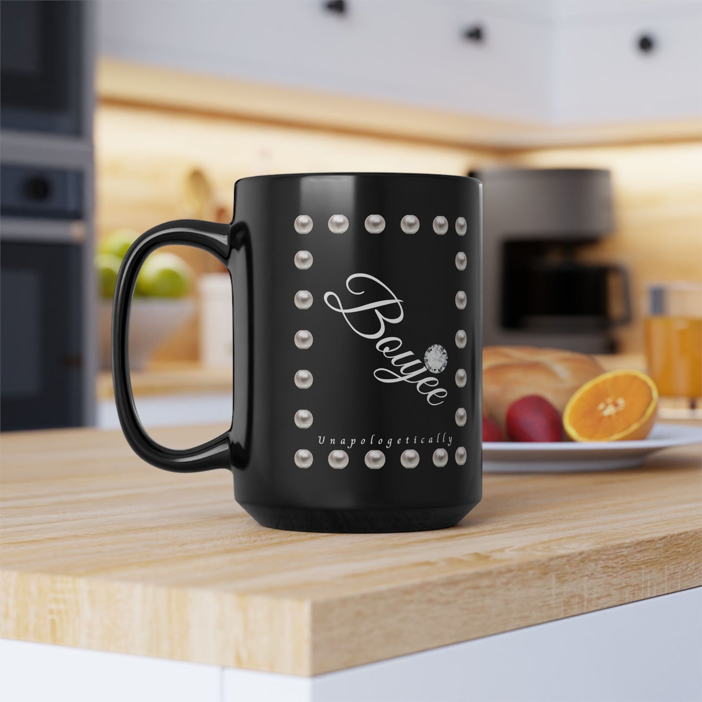 Boujee in Pearls - Mug BLACK 15oz