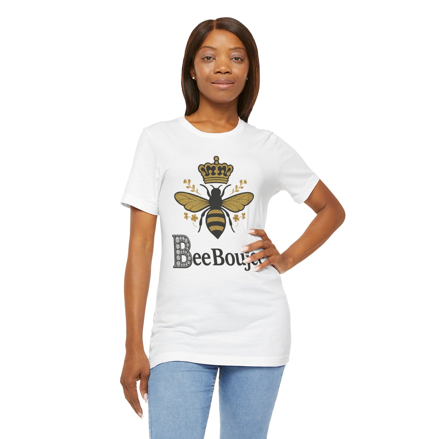 Bee Boujee Jersey Tee - Stylish Signature Bee Boujee T-Shirt for Casual Wear, Gift for Her, Nature Lovers, Birthday Present, Summer Fashion