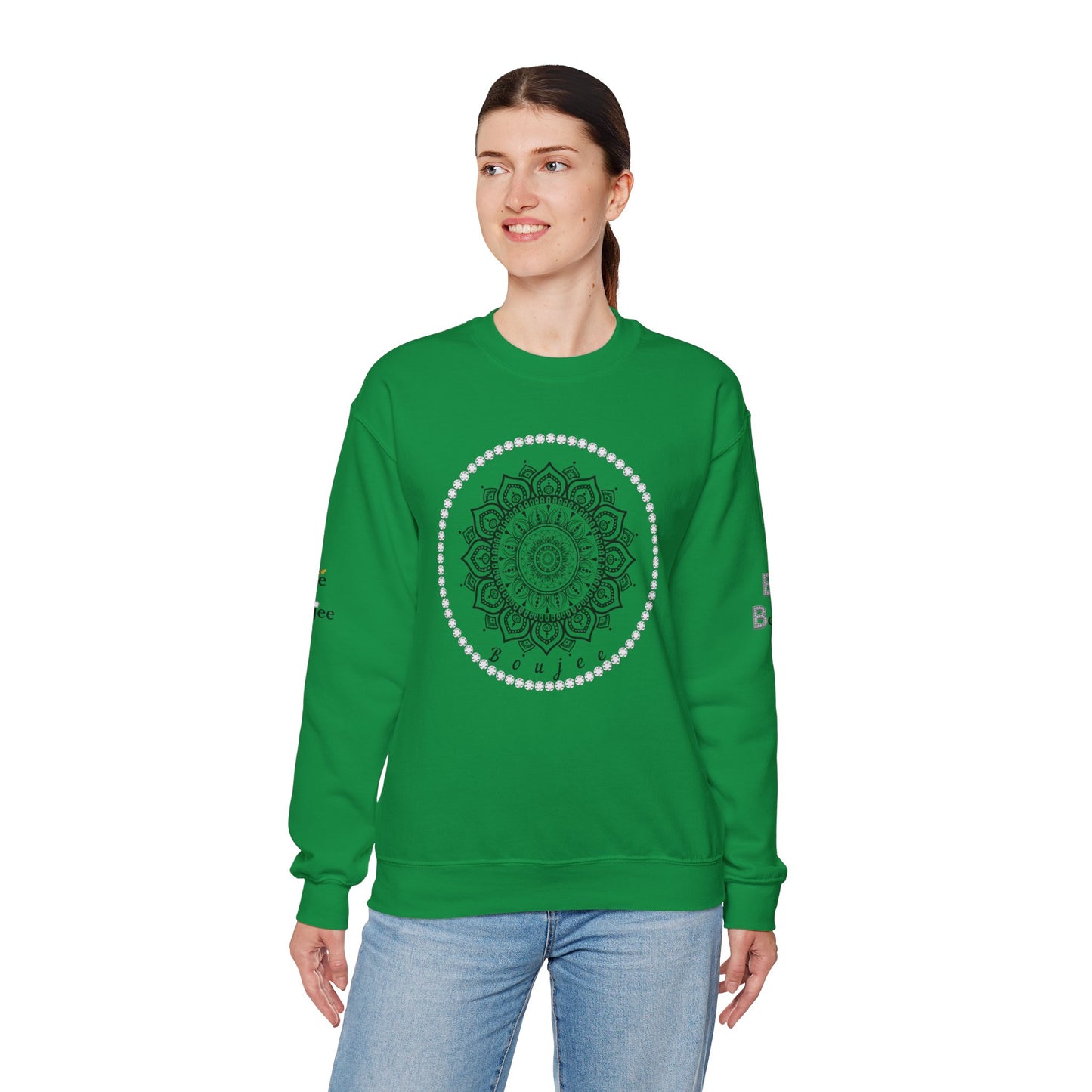 Boujee Black Burst - Heavy Blend™ Light Colors Crewneck Sweatshirt