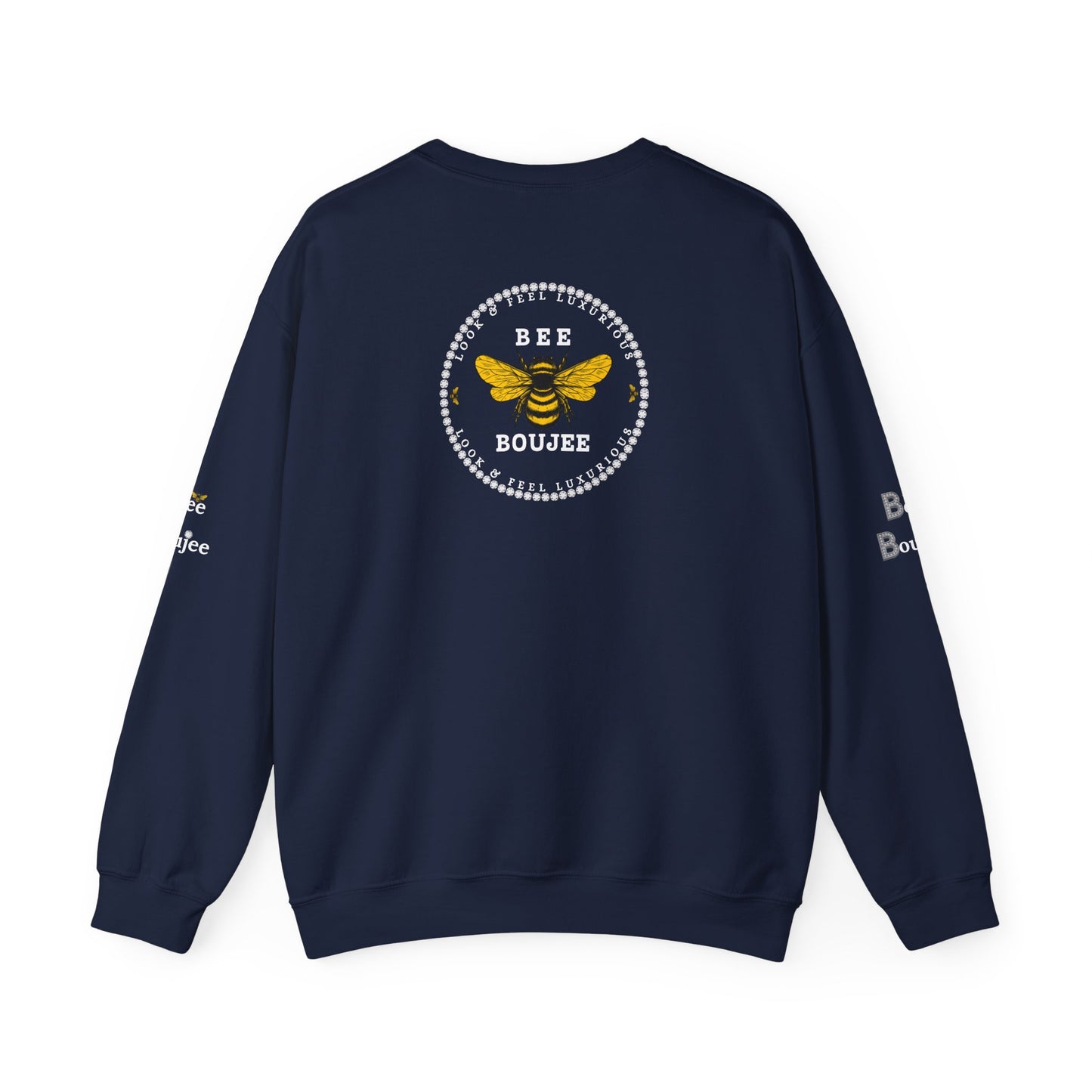 Boujee Smiley Face Pink Heart Eyes - Heavy Blend™ Dark Colors Crewneck Sweatshirt