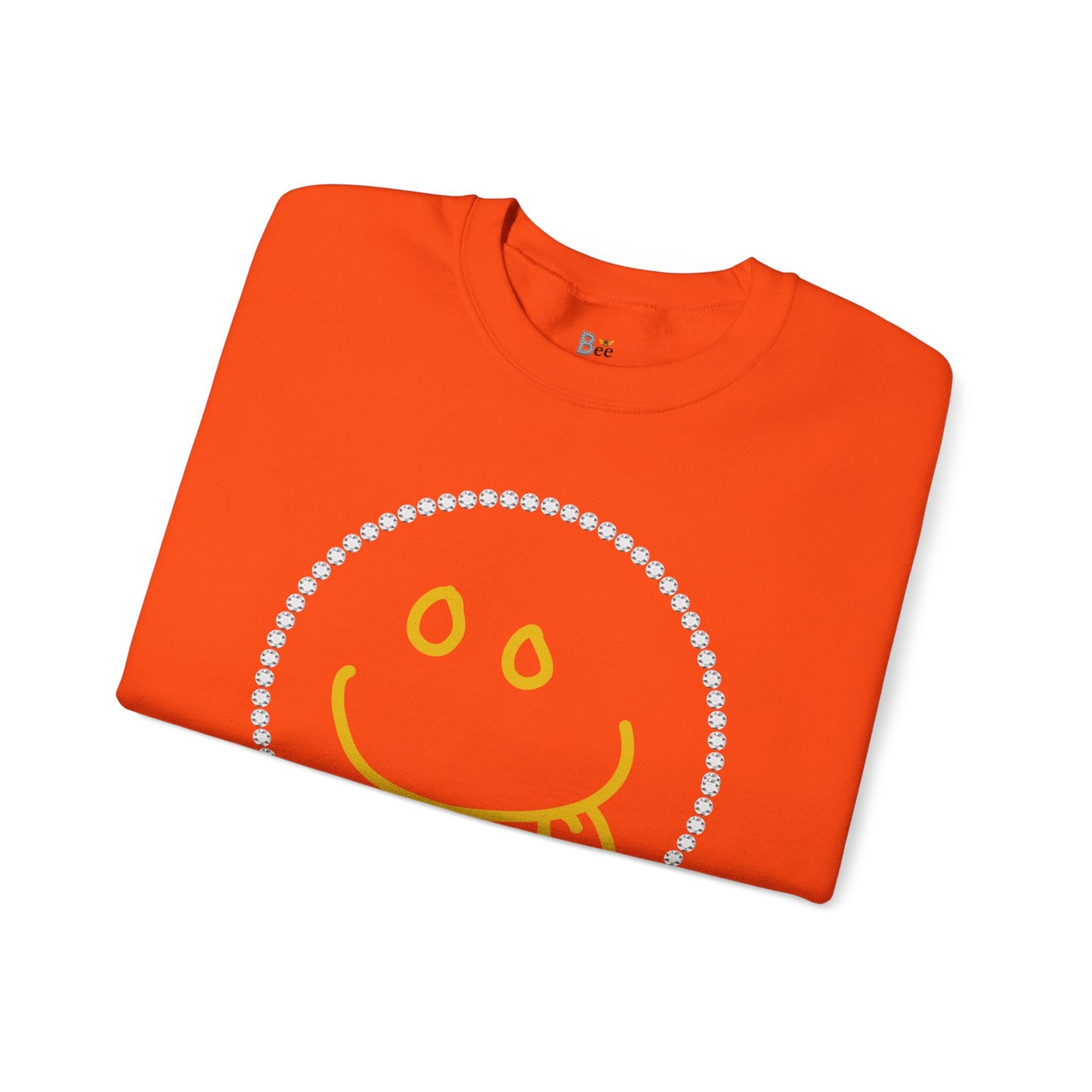 Boujee Smiley Goofy Face - Heavy Blend™ Light Colors Crewneck Sweatshirt