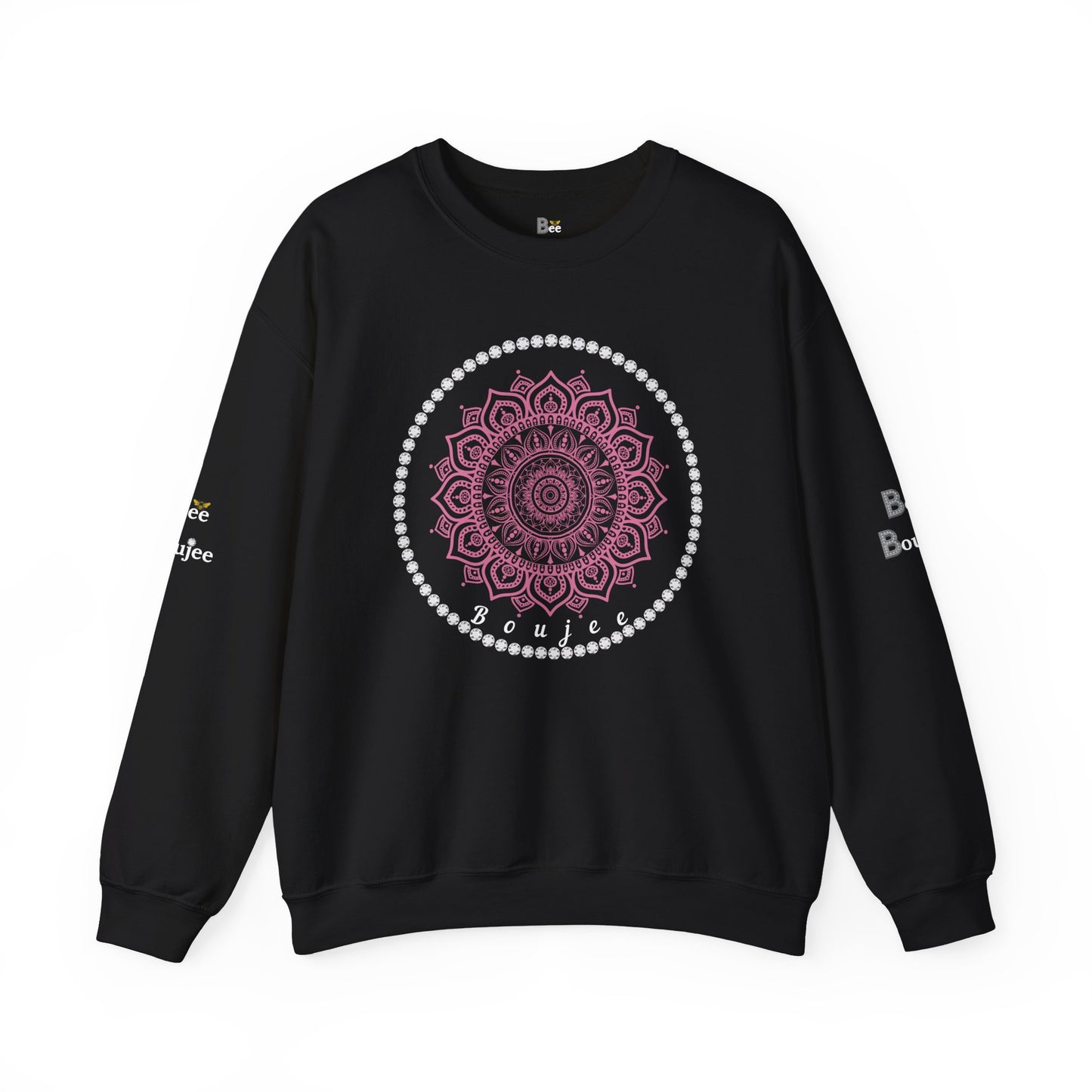 Boujee Burst Pink - Heavy Blend™ Dark Colors Crewneck Sweatshirt