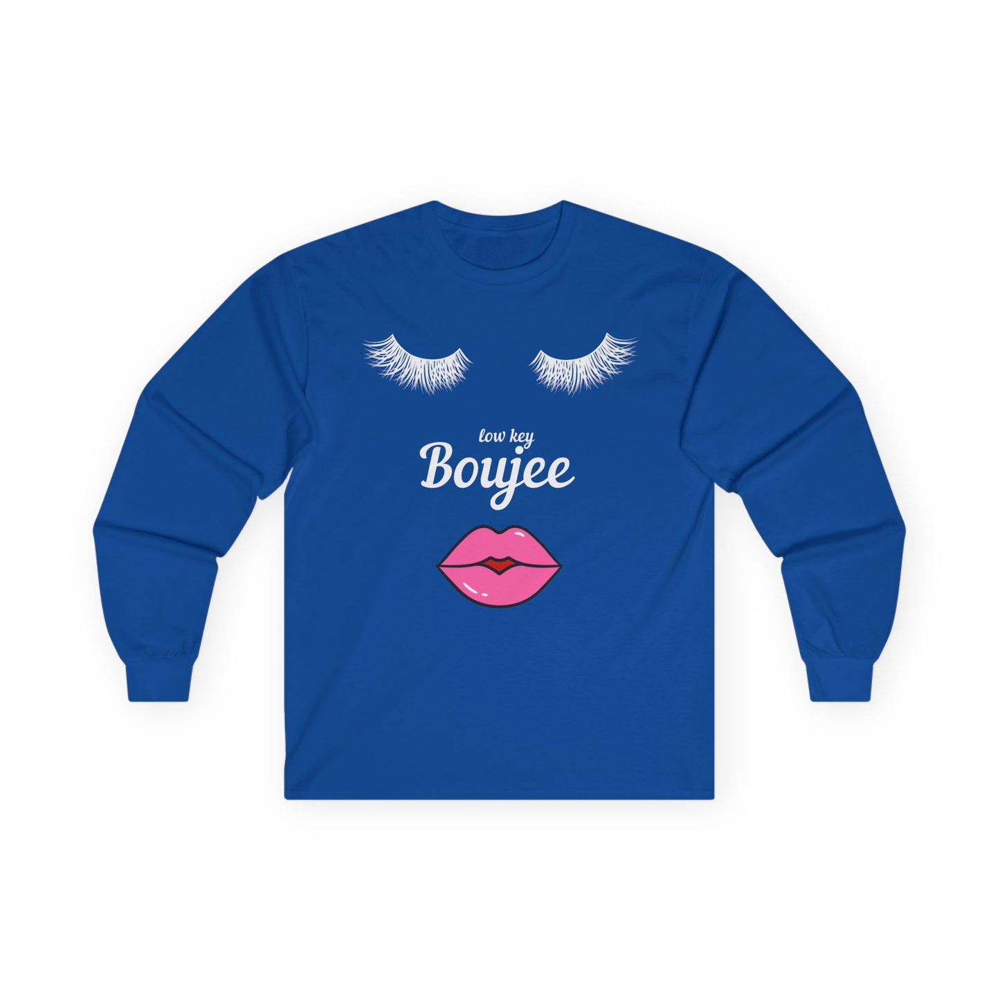 Low Key Boujee Lash & Lips Long-Sleeve Tee
