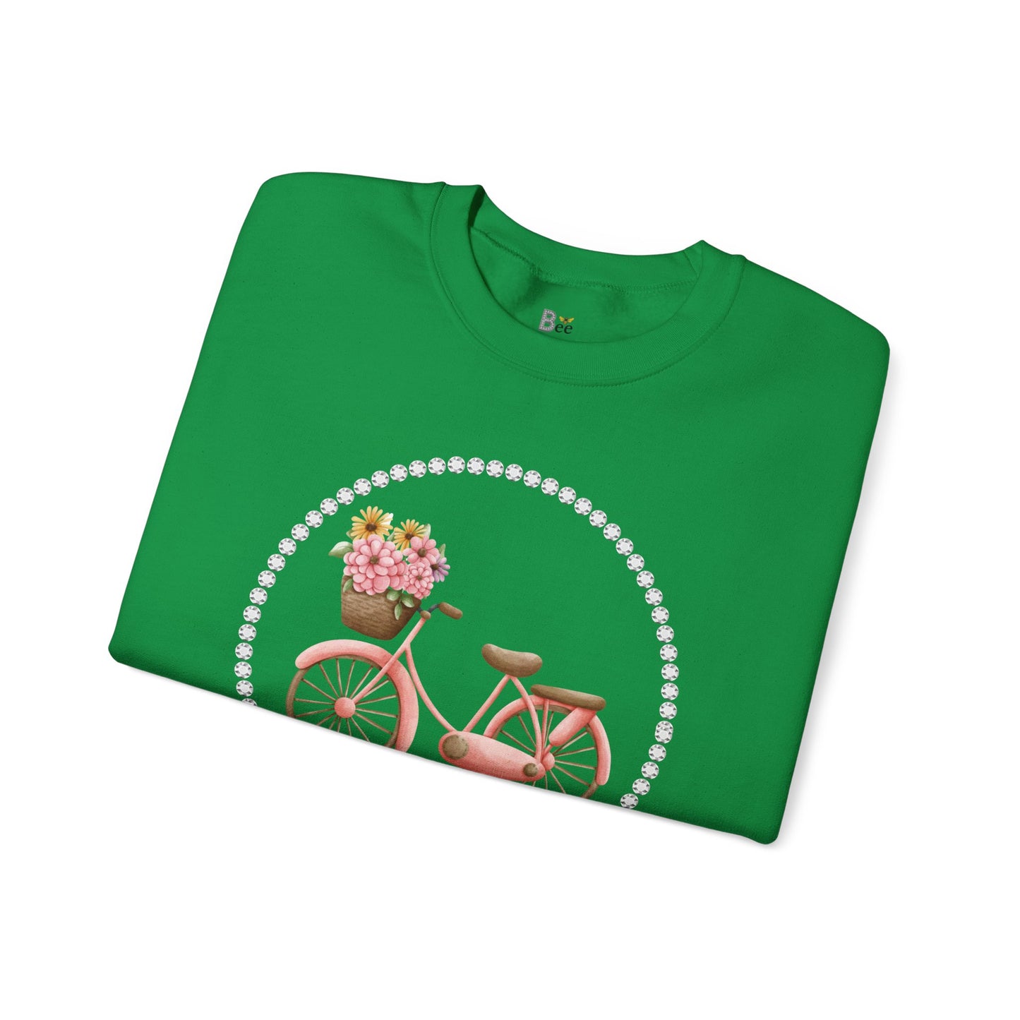 Boujee Bicycle Bouque - Heavy Blend™ Light Colors Crewneck Sweatshirt