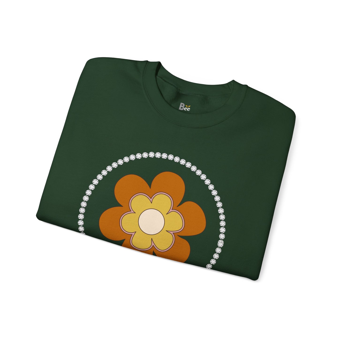 Boujee Brown Flower - Heavy Blend™ Dark Colors Crewneck Sweatshirt