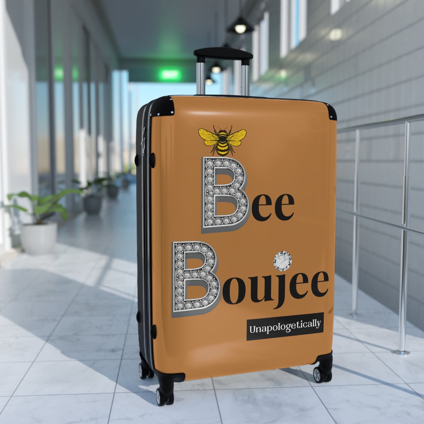 Bee Boujee Luggage - LIGHT BROWN