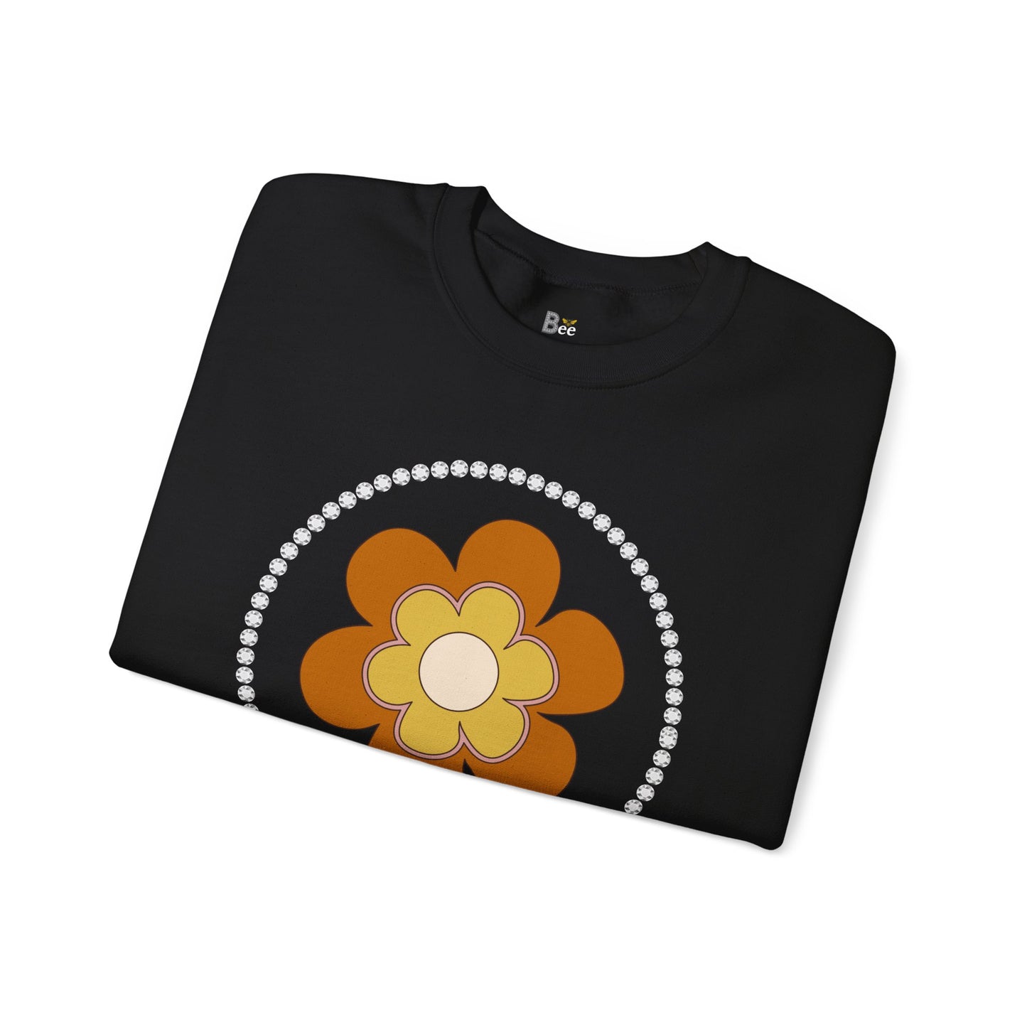 Boujee Brown Flower - Heavy Blend™ Dark Colors Crewneck Sweatshirt