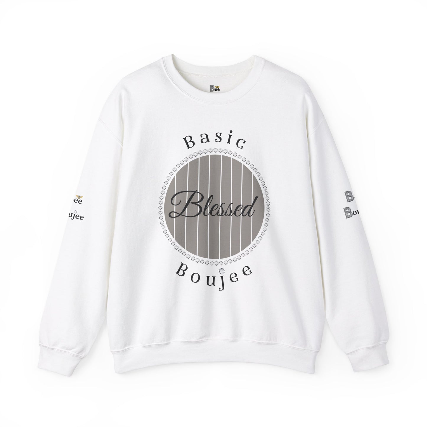 Basic Boujee Blessed - Heavy Blend™ Light Colors Crewneck Sweatshirt