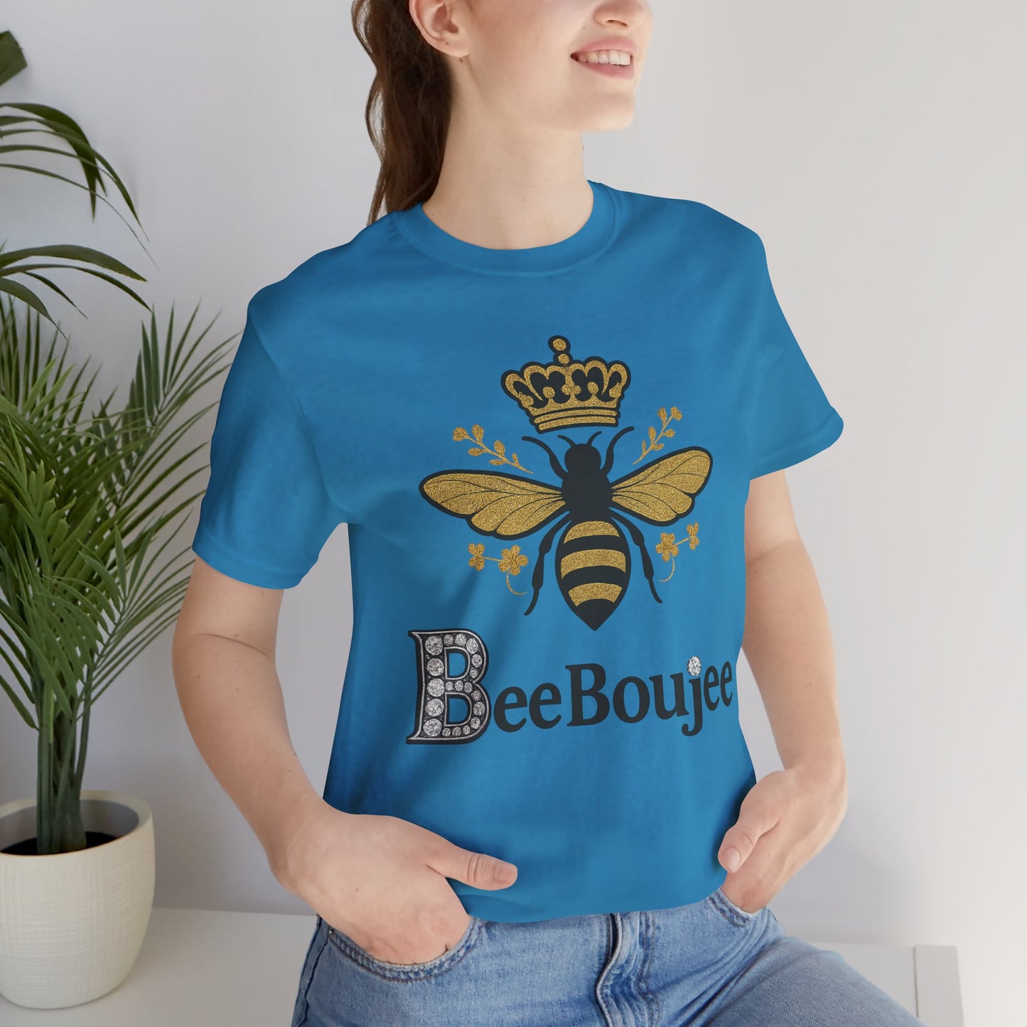 Bee Boujee Jersey Tee - Stylish Signature Bee Boujee T-Shirt for Casual Wear, Gift for Her, Nature Lovers, Birthday Present, Summer Fashion