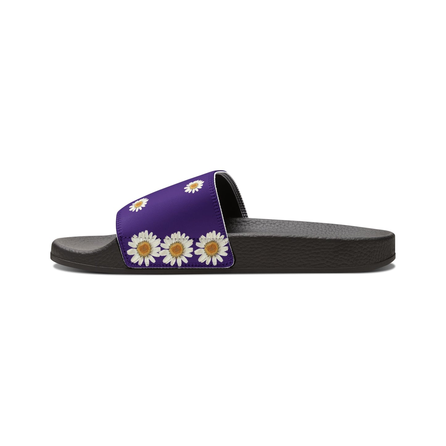 Bee Boujee - DARK PURPLE Flowers Women's Removable-Strap Sandals
