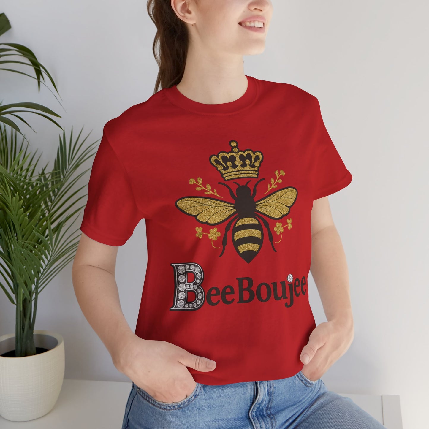 Bee Boujee Jersey Tee - Stylish Signature Bee Boujee T-Shirt for Casual Wear, Gift for Her, Nature Lovers, Birthday Present, Summer Fashion