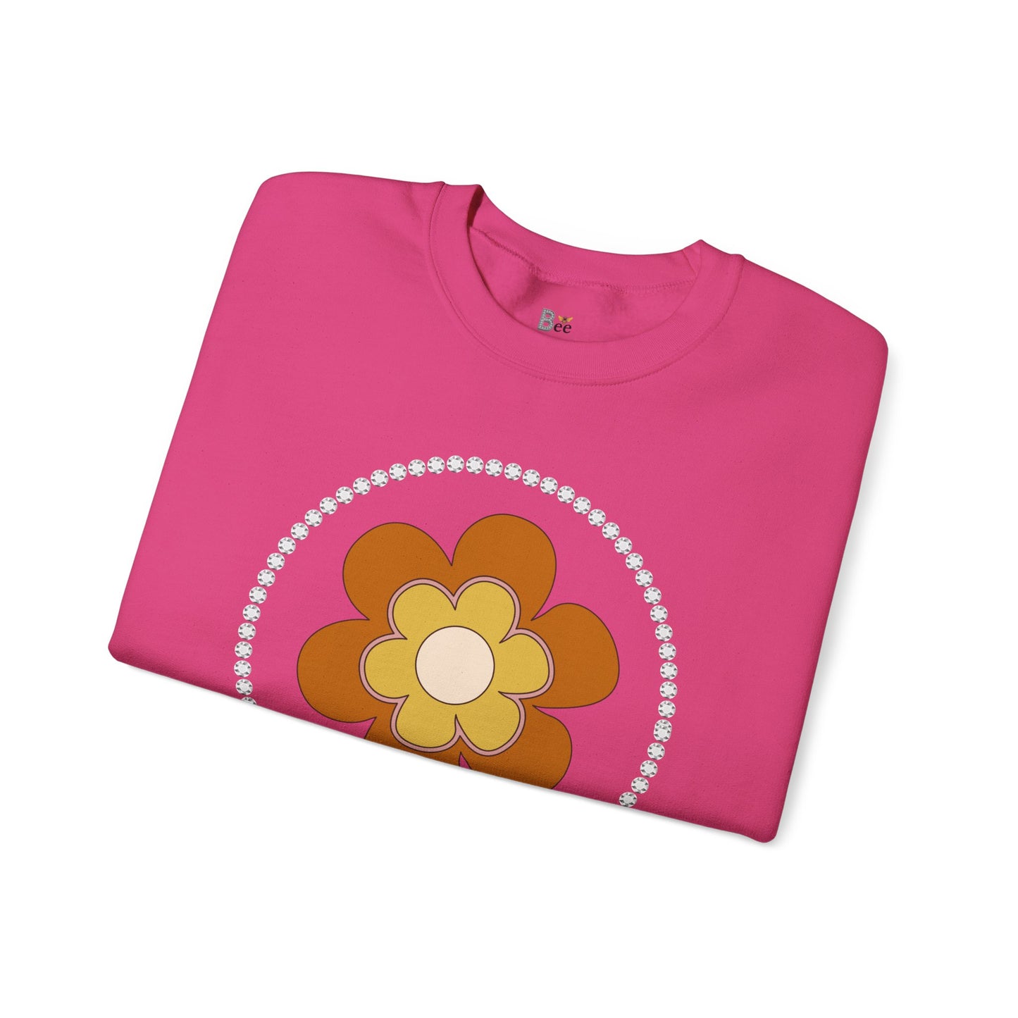 Boujee Brown Flower - Heavy Blend™ Light Colors Crewneck Sweatshirt