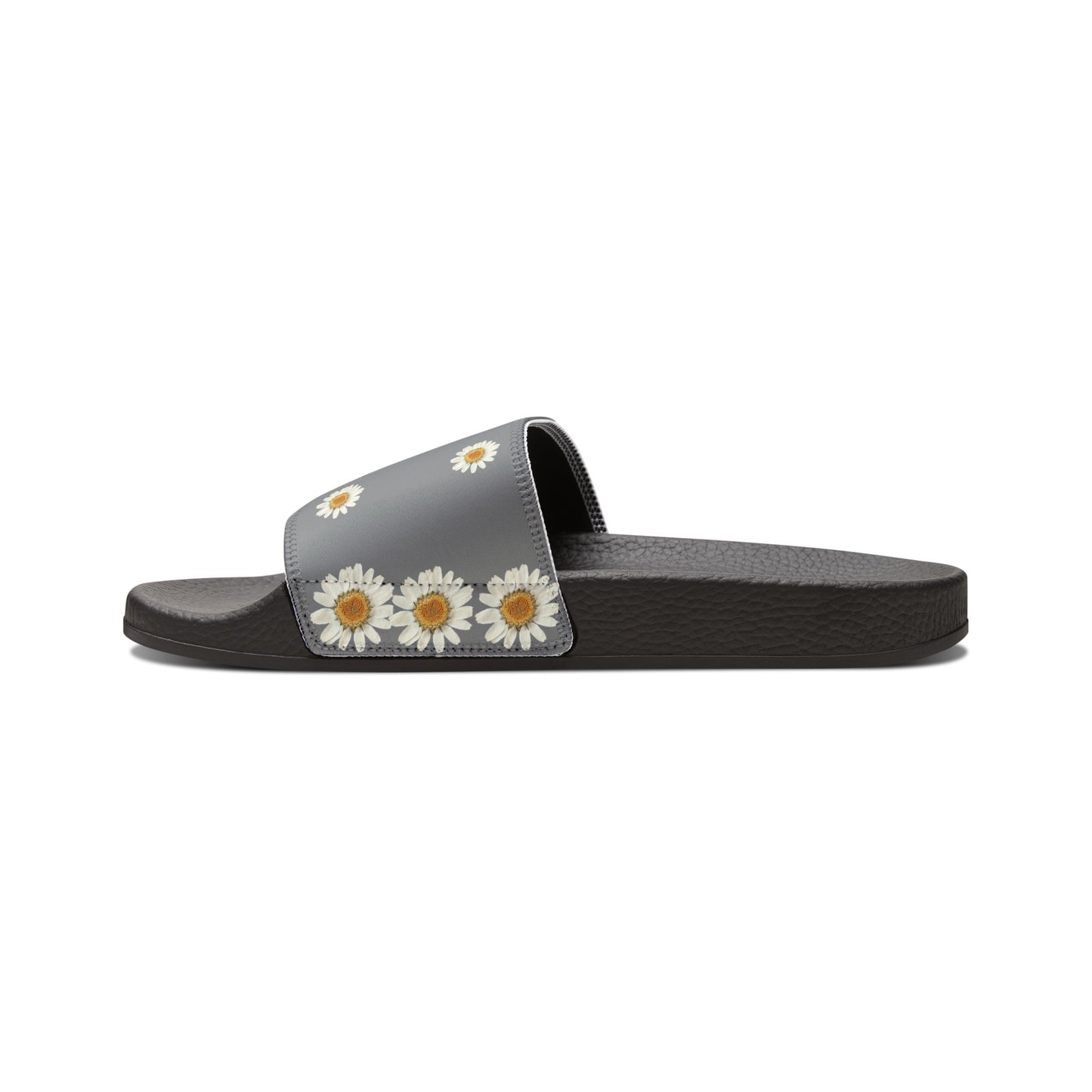 Bee Boujee - GREY Flowers Women's Removable-Strap Sandals