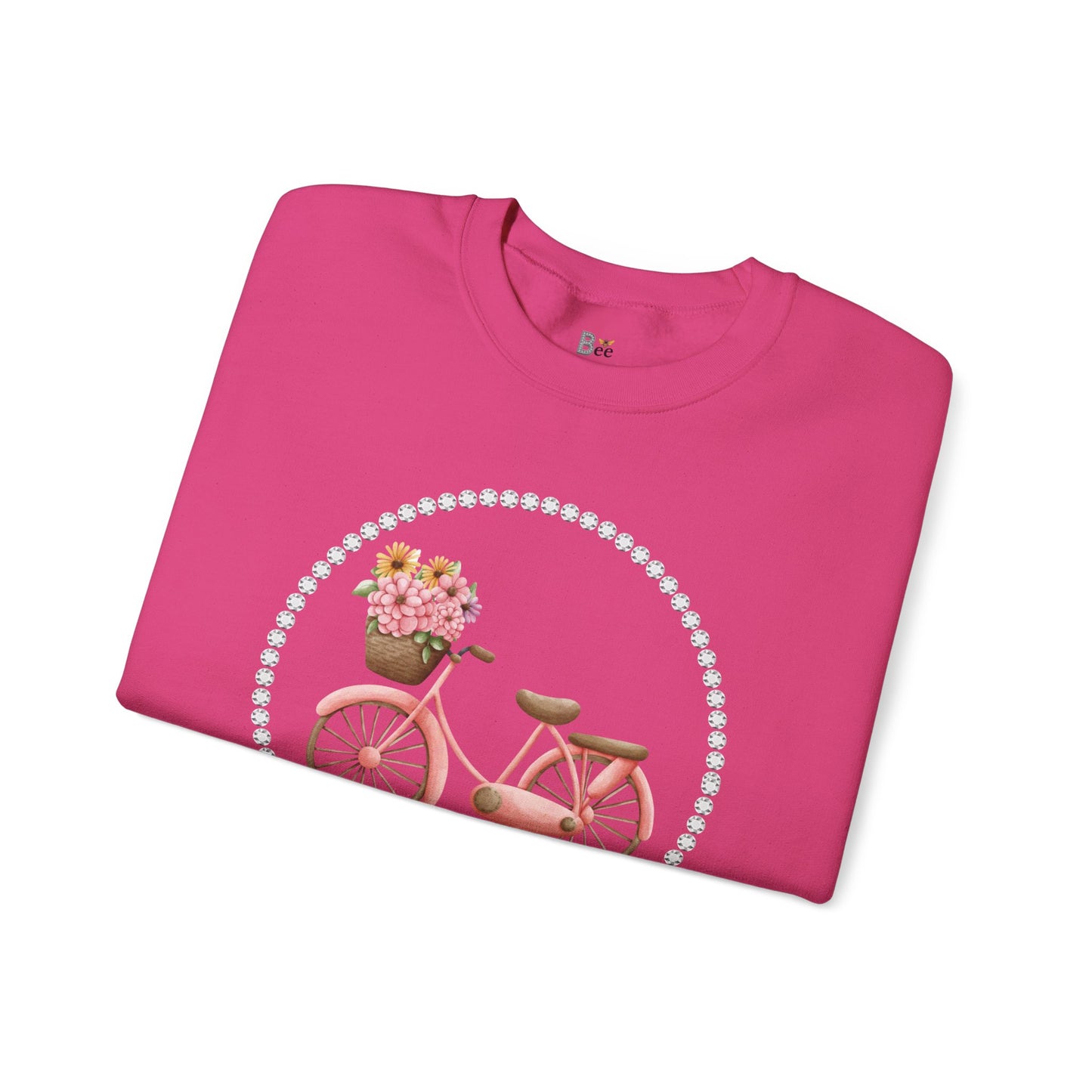 Boujee Bicycle Bouque - Heavy Blend™ Light Colors Crewneck Sweatshirt