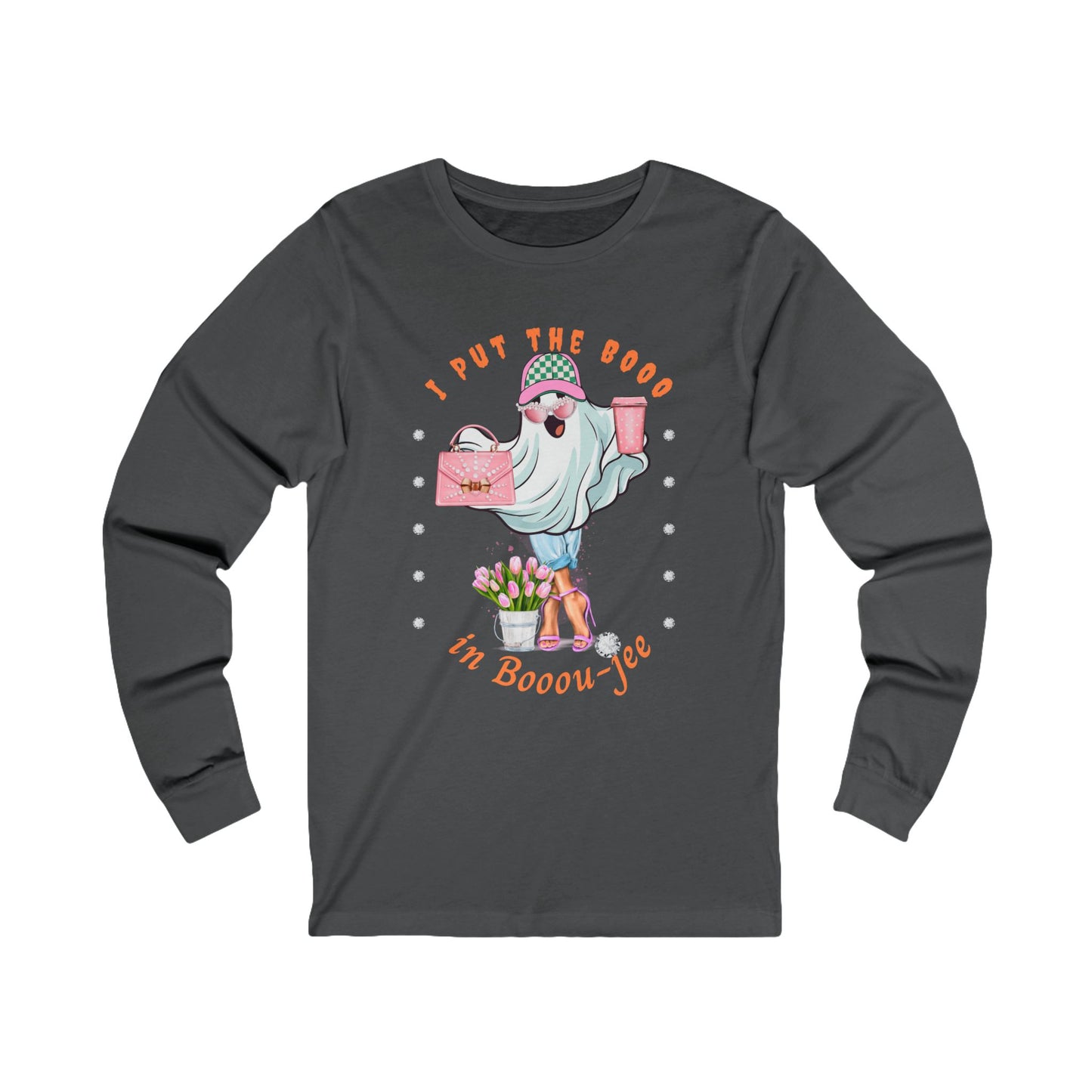 Halloween Booo in Boooujee - Jersey Long Sleeve Tee FAIR SKIN TONE