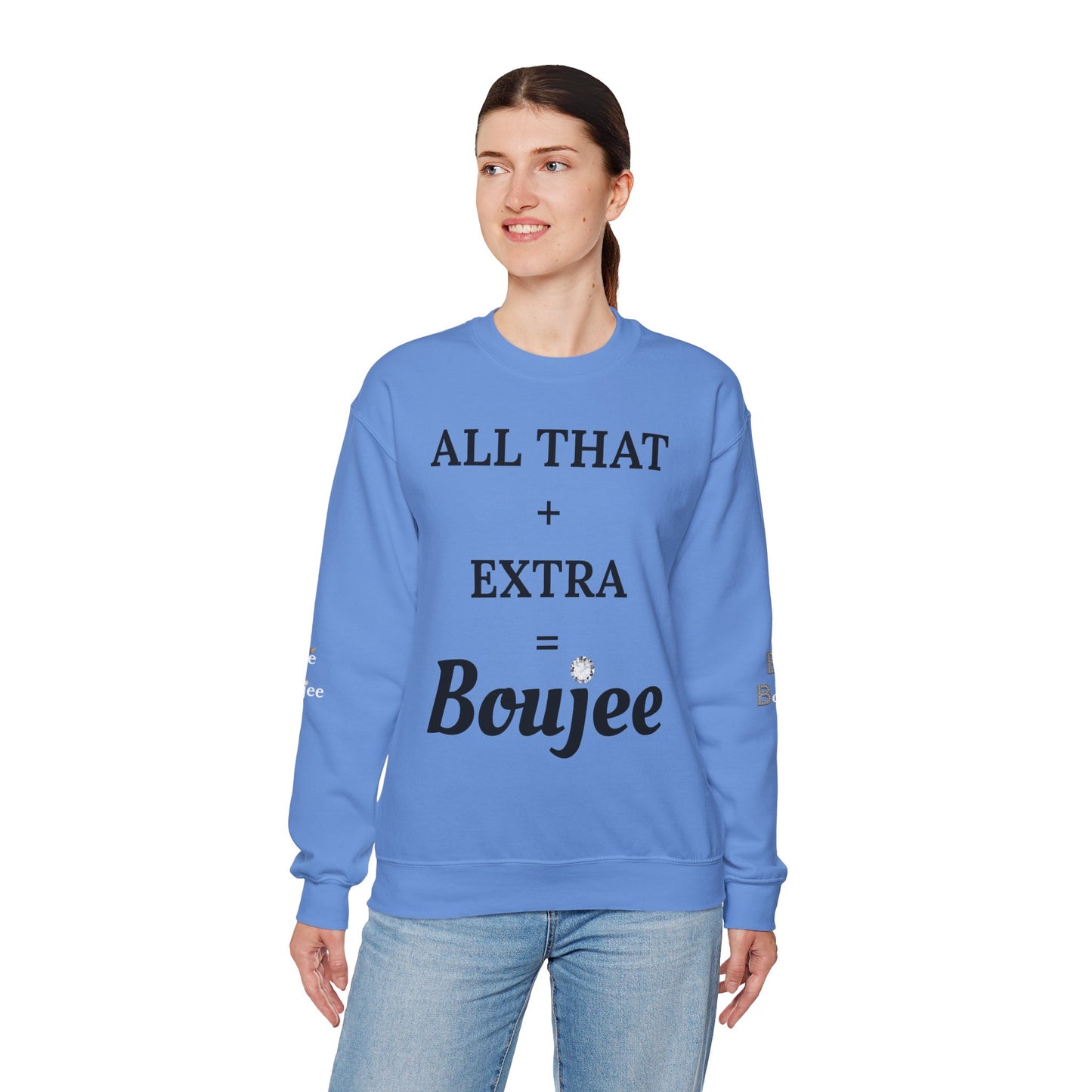 All That + Extra = Boujee - Heavy Blend™ Light Colors Crewneck Sweatshirt