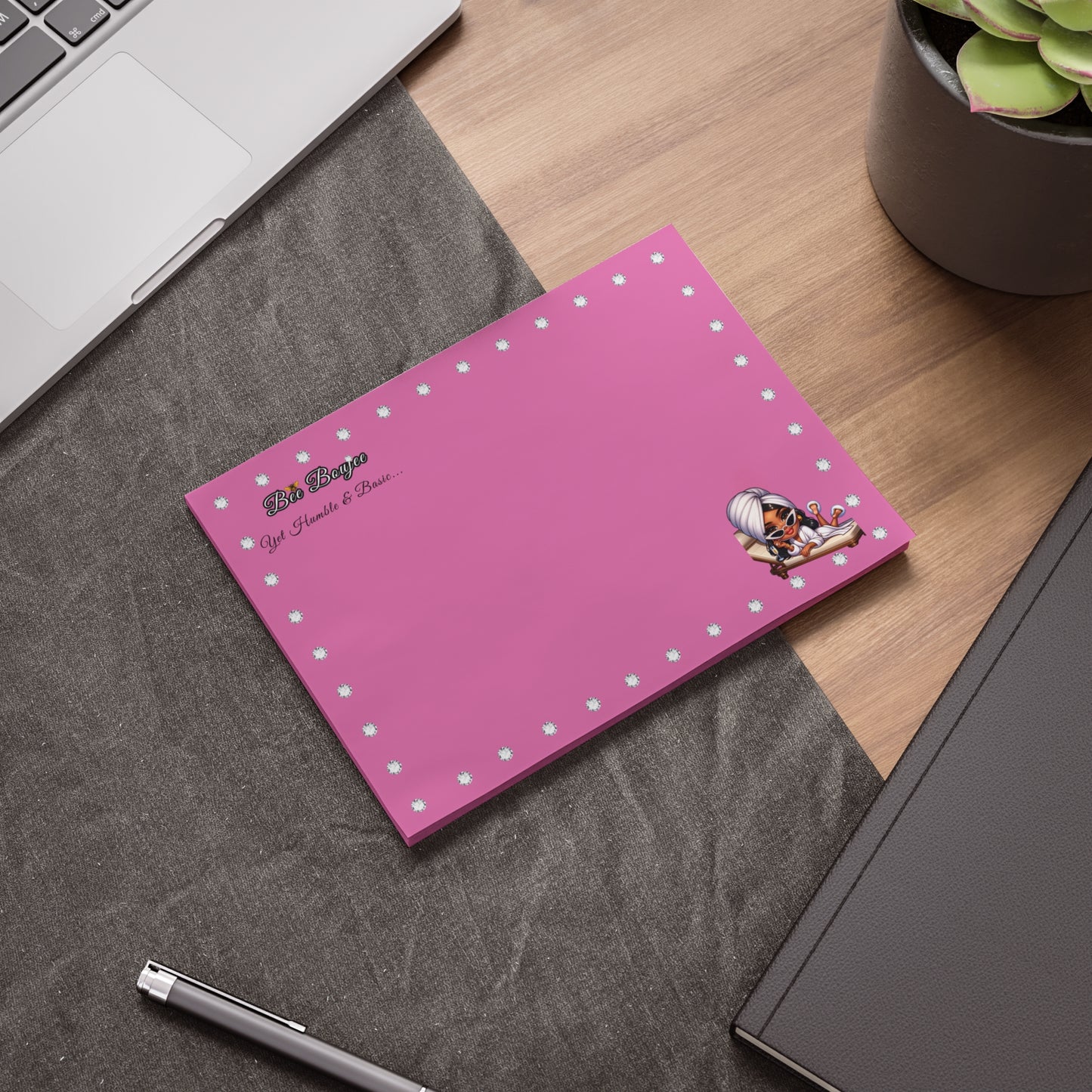 Bee Boujee DIAMONDS Spa 02 - Post-it® Note Pad PINK 8x6