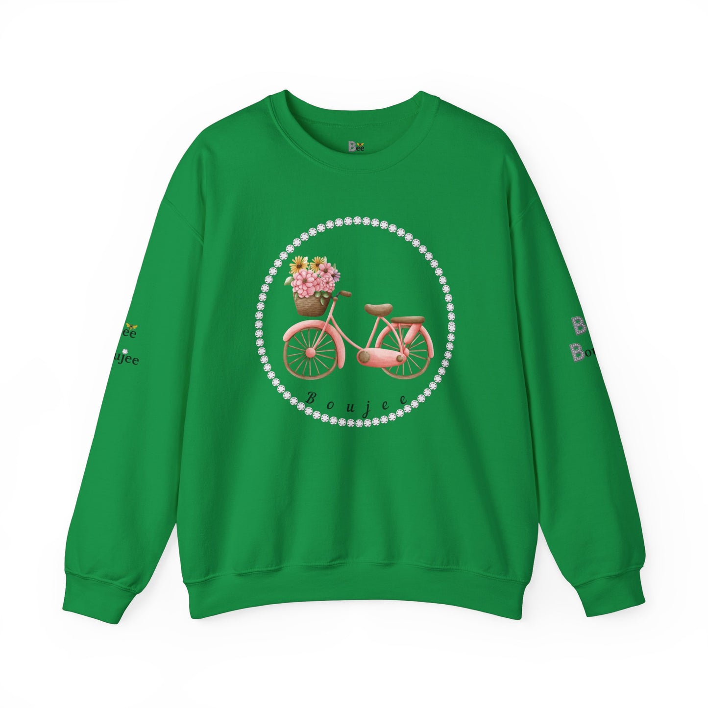 Boujee Bicycle Bouque - Heavy Blend™ Light Colors Crewneck Sweatshirt