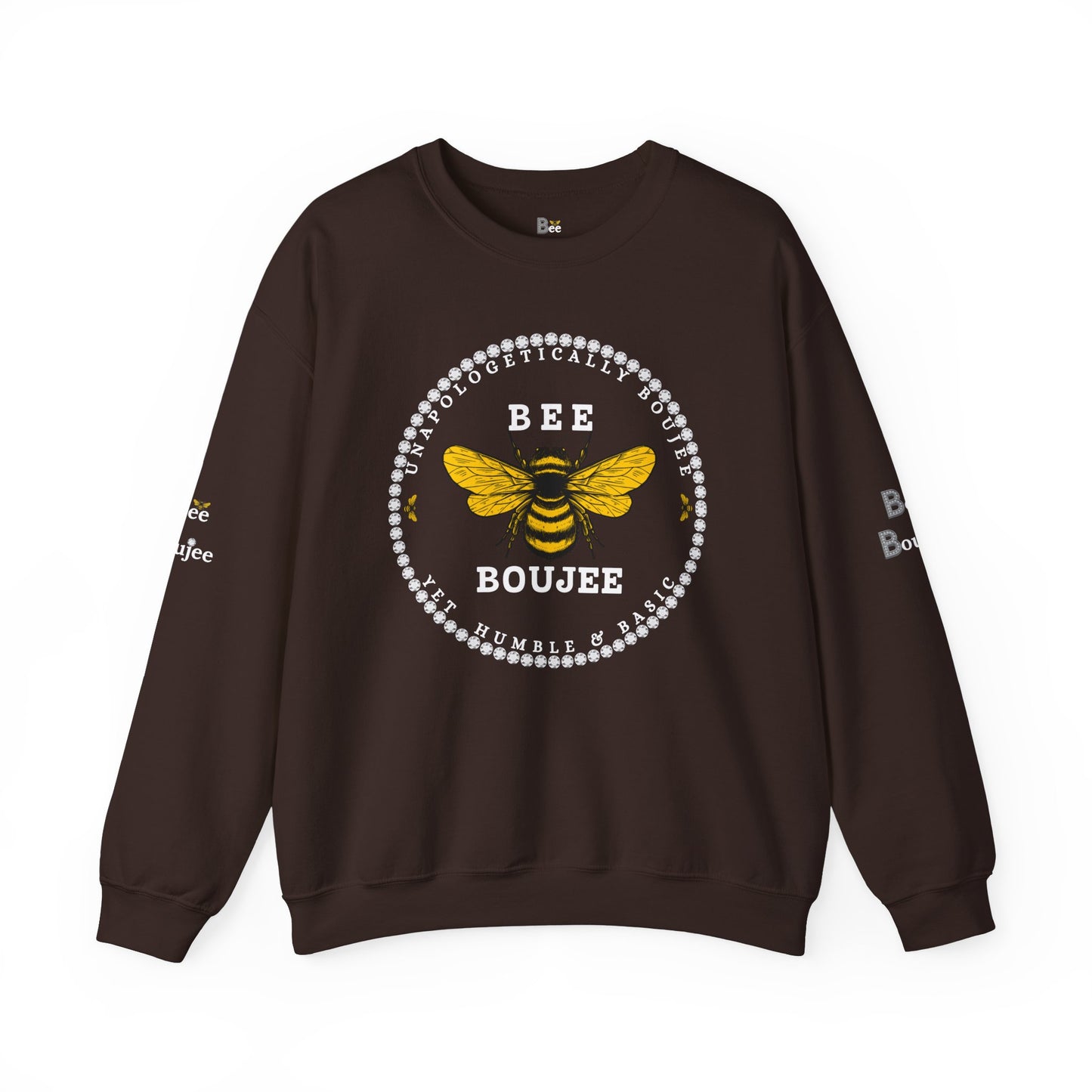 Unapologetically Boujee Yet Humble & Basic- Heavy Blend™ Dark Colors Crewneck Sweatshirt