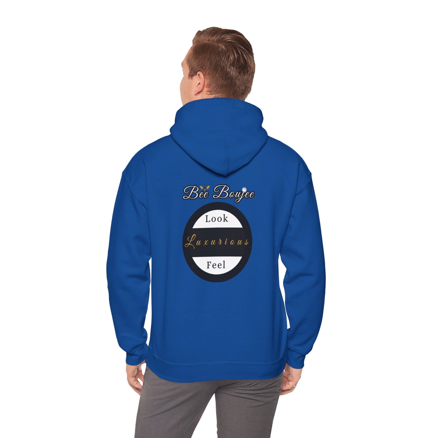 Halloween Booo in Boooujee Heavy Blend™ Hooded Sweatshirt - BROWN SKIN TONE