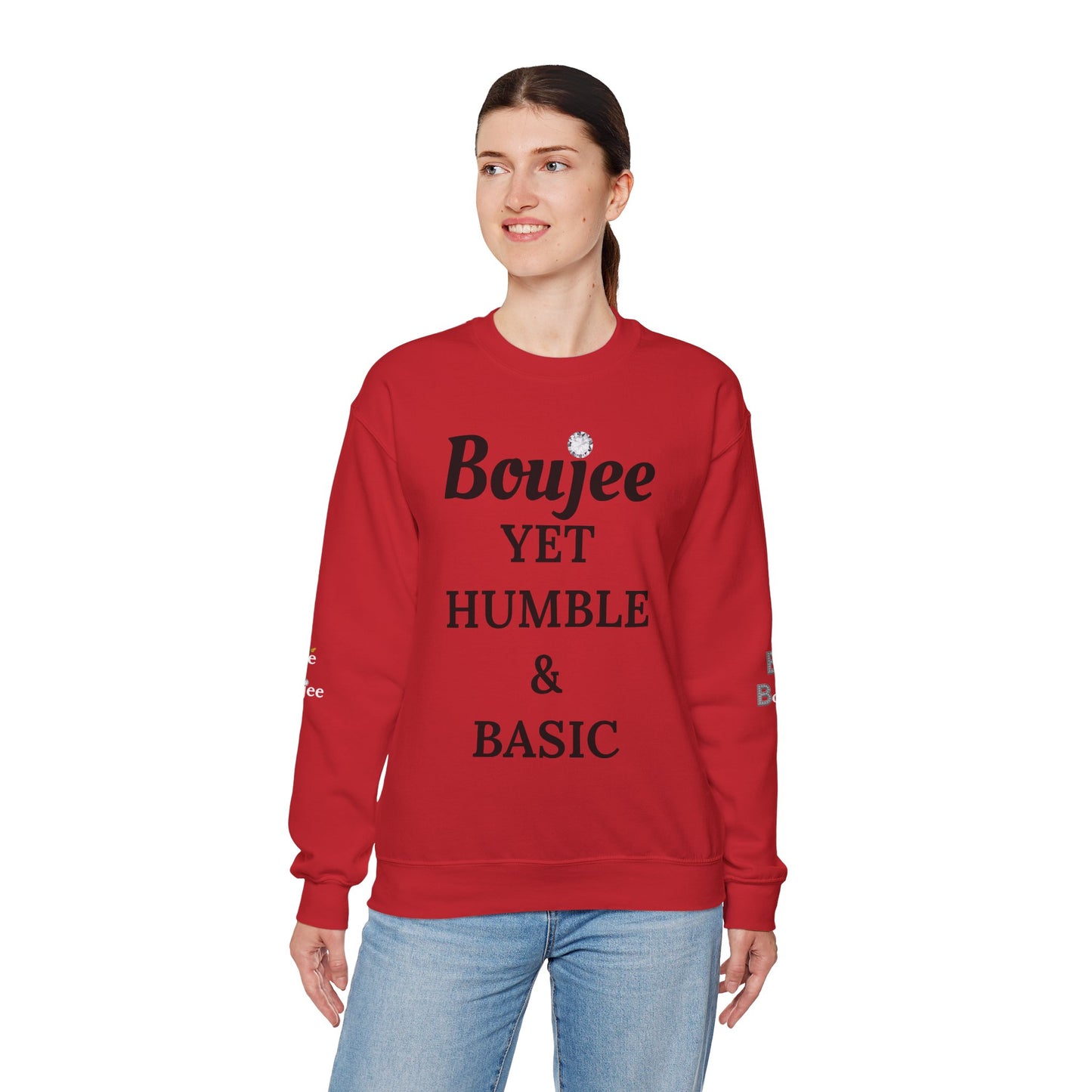 Boujee Yet Humble & Basic - Heavy Blend™ Light Colors Crewneck Sweatshirt