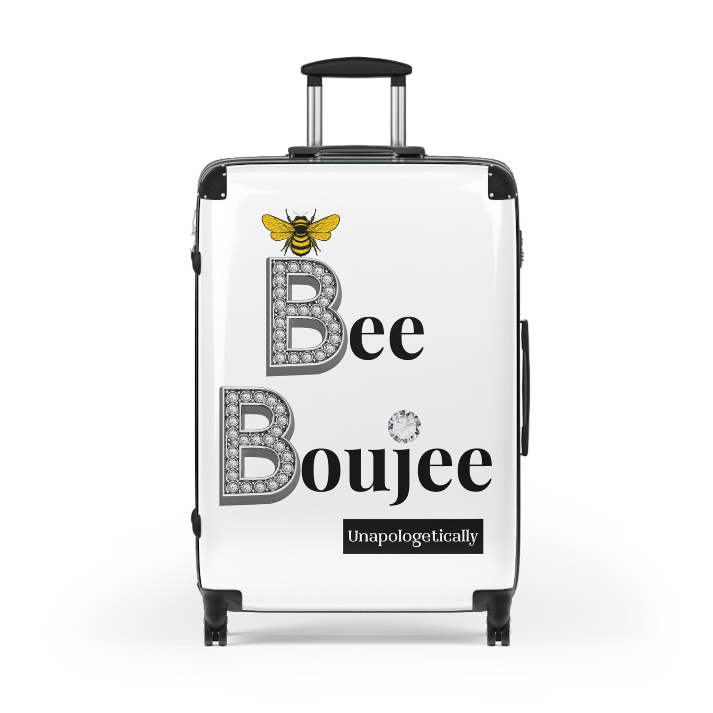 Bee Boujee Luggage - WHITE