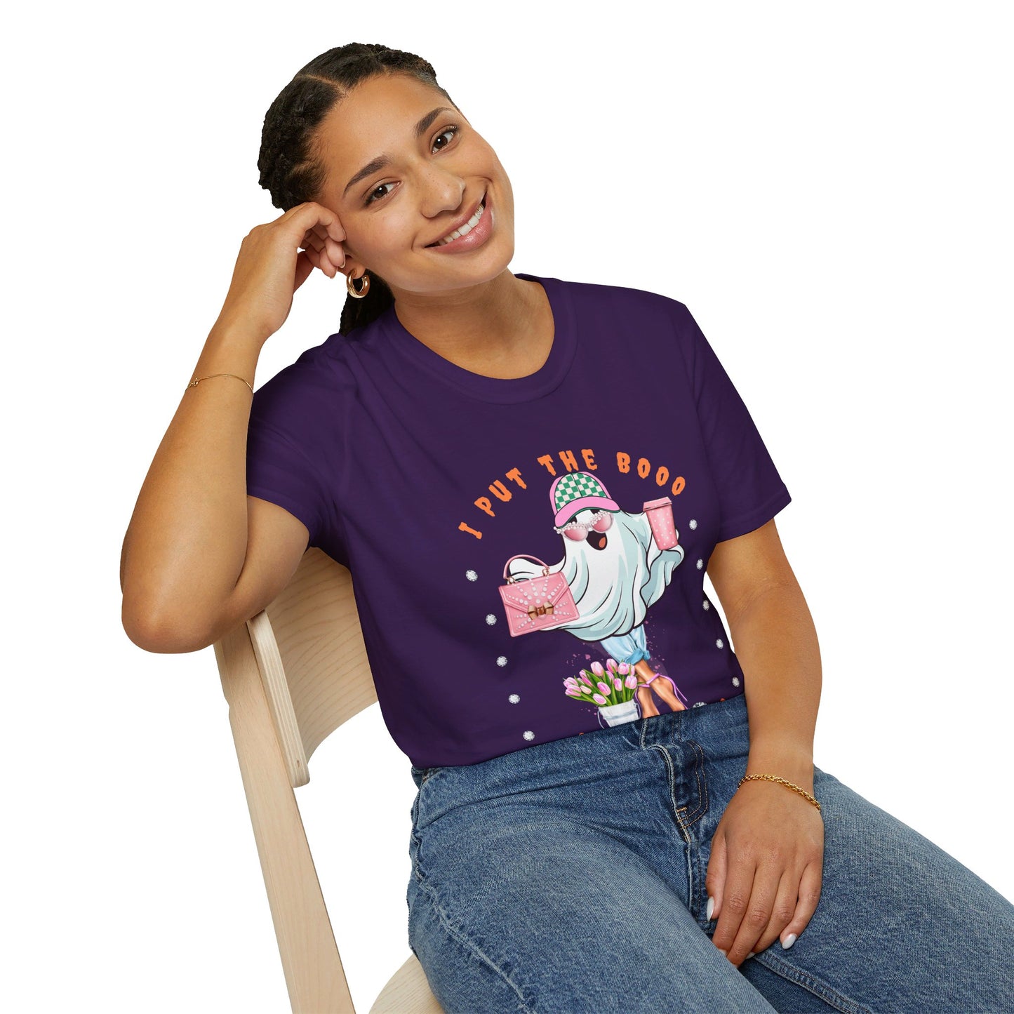 Halloween Booo in Boooujee - Softstyle T-Shirt FAIR SKIN TONE