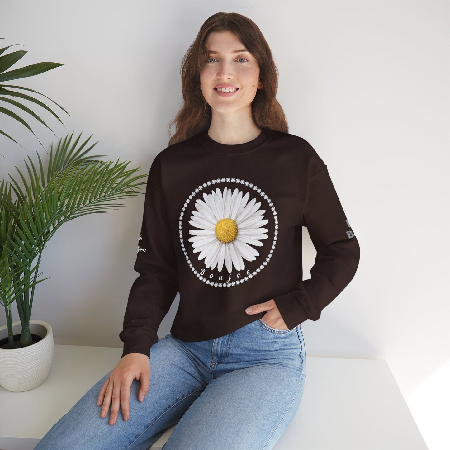 Boujee Daisy - Heavy Blend™ Dark Colors Crewneck Sweatshirt