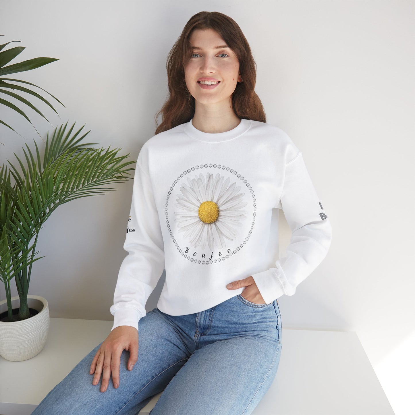 Boujee Daisy - Heavy Blend™ Light Colors Crewneck Sweatshirt