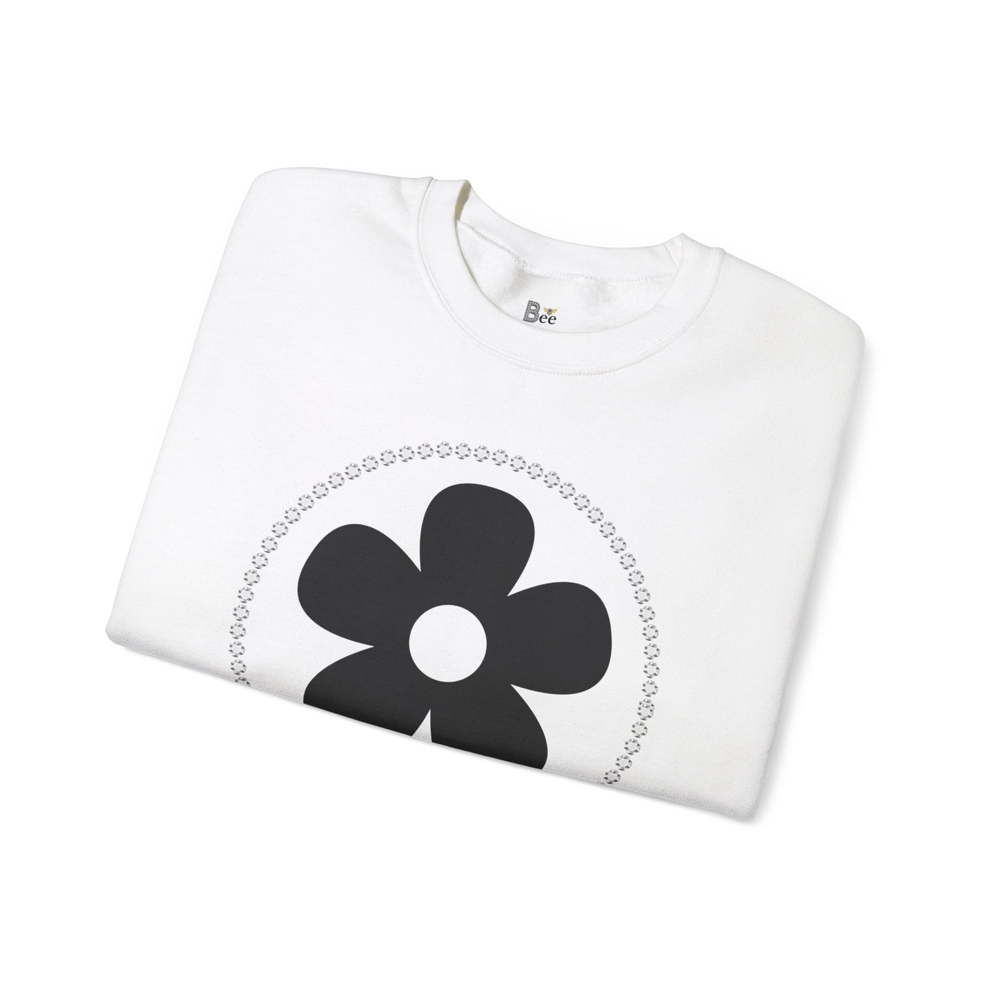 Boujee Black Flower - Heavy Blend™ Light Colors Crewneck Sweatshirt