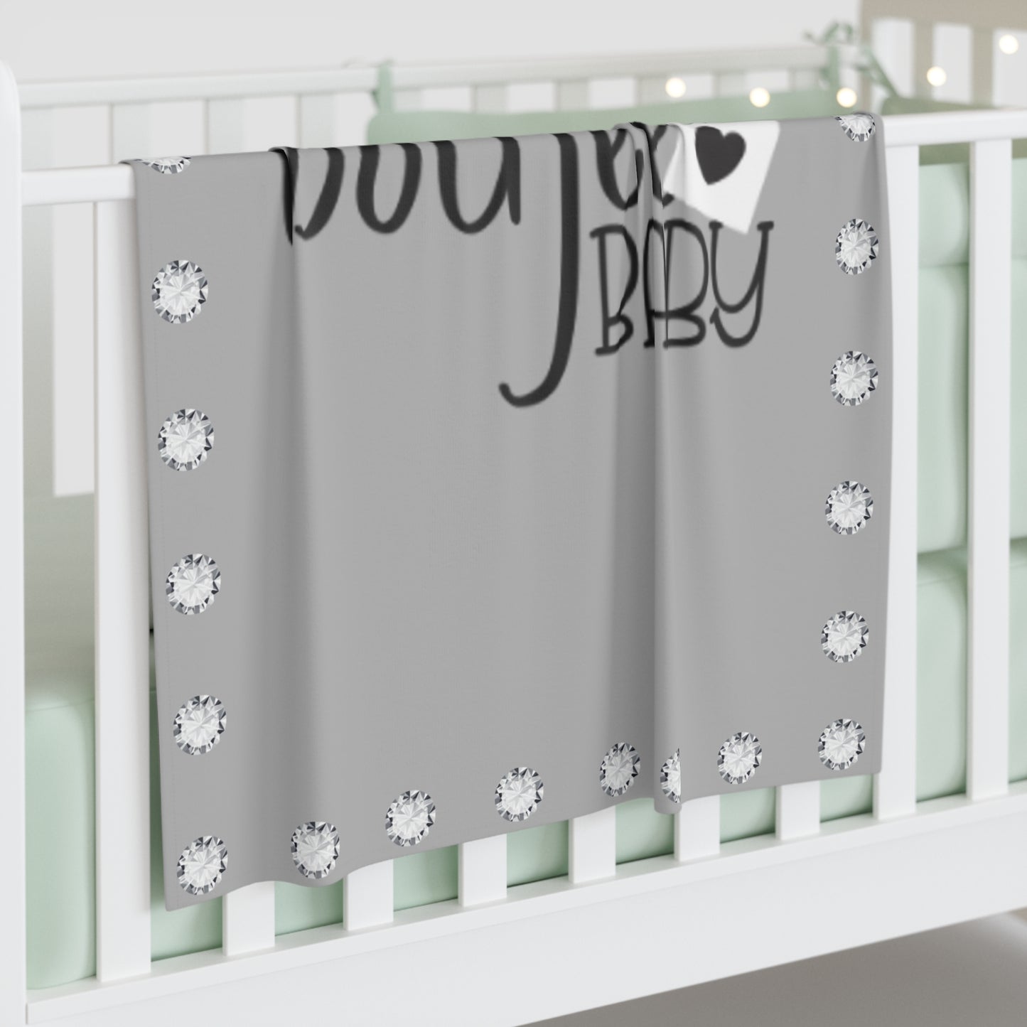 Boujee Baby - Swaddle Blanket LIGHT GREY