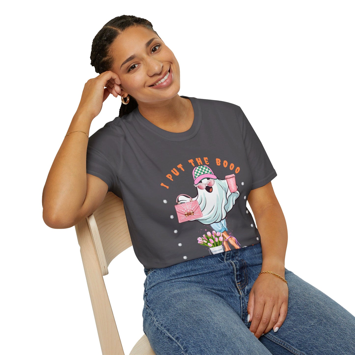 Halloween Booo in Boooujee - Softstyle T-Shirt FAIR SKIN TONE