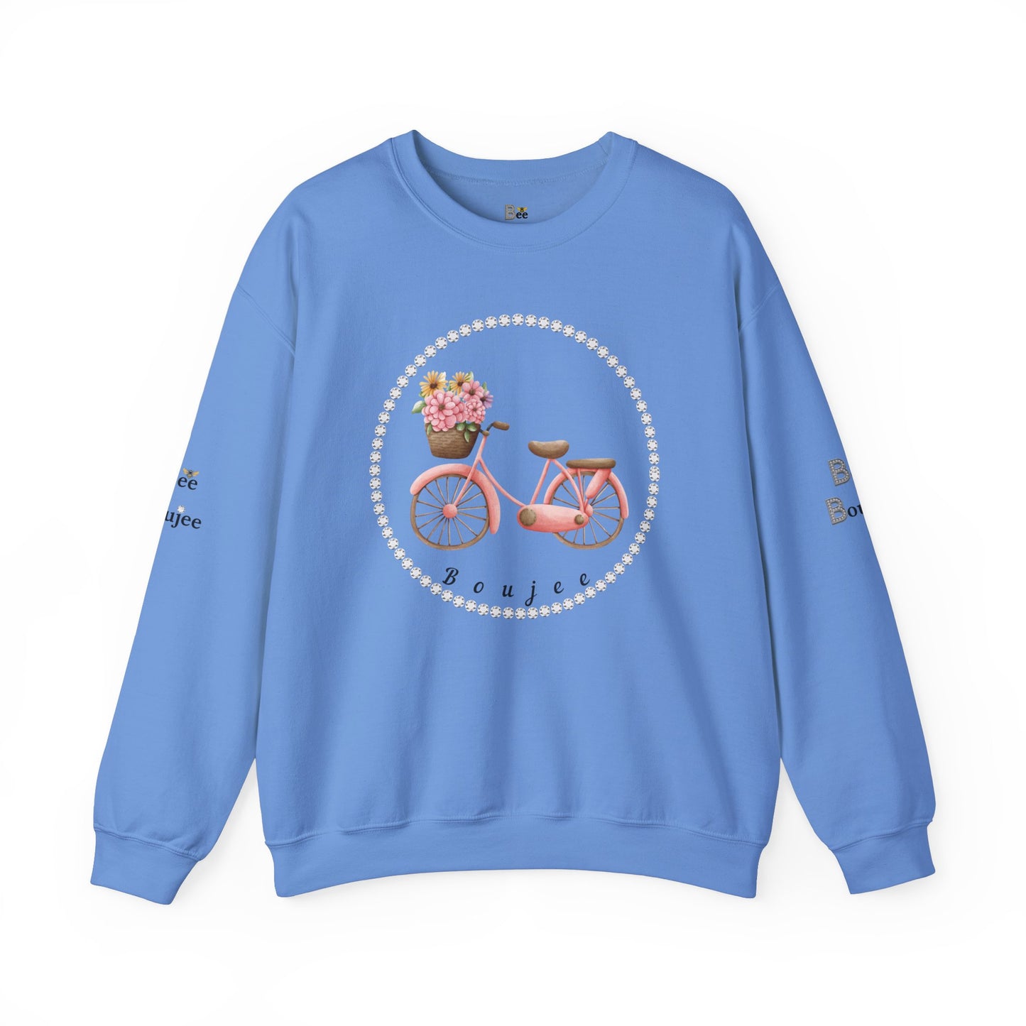 Boujee Bicycle Bouque - Heavy Blend™ Light Colors Crewneck Sweatshirt