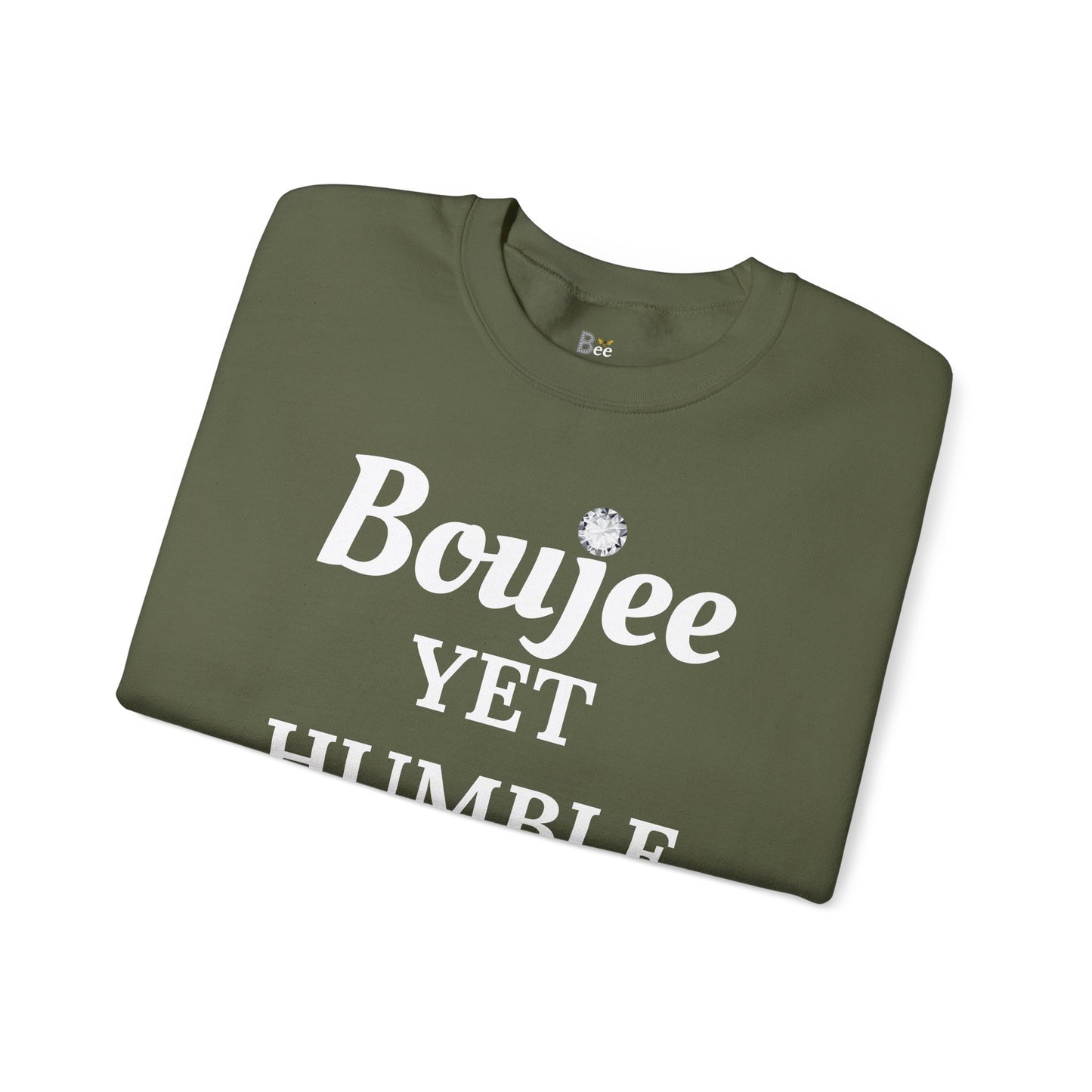 Boujee Yet Humble & Basic - Heavy Blend™ Dark Colors Crewneck Sweatshirt