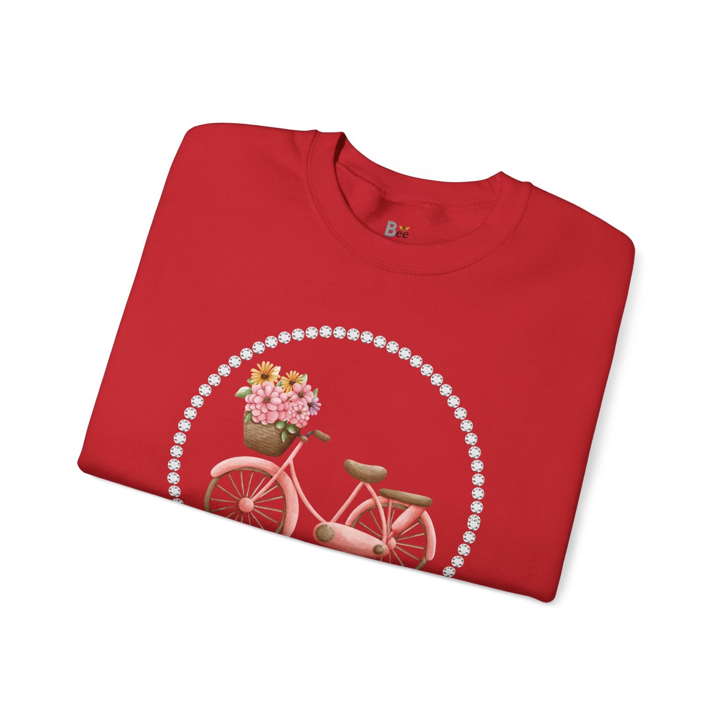 Boujee Bicycle Bouque - Heavy Blend™ Light Colors Crewneck Sweatshirt