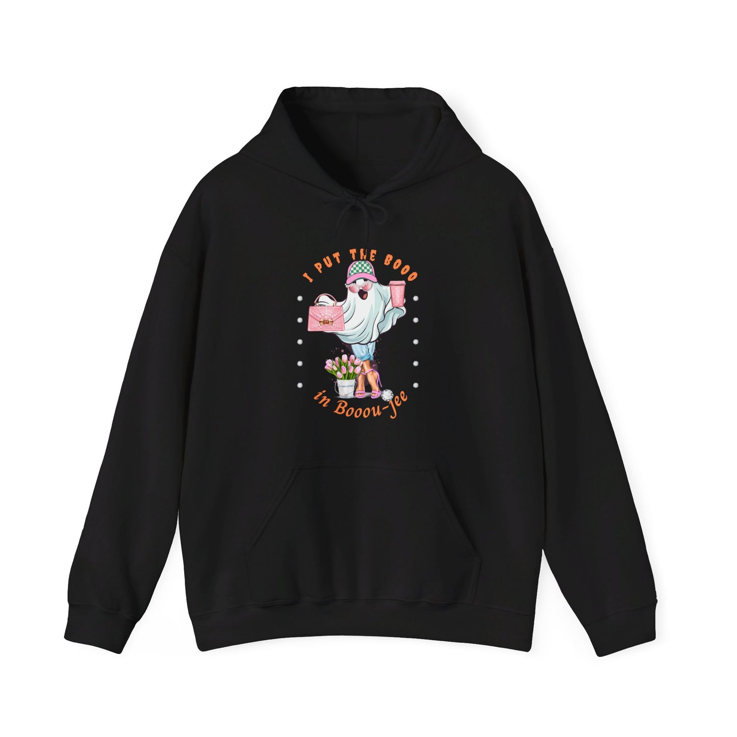 Halloween Booo in Boooujee Heavy Blend™ Hooded Sweatshirt - FAIR SKIN TONE