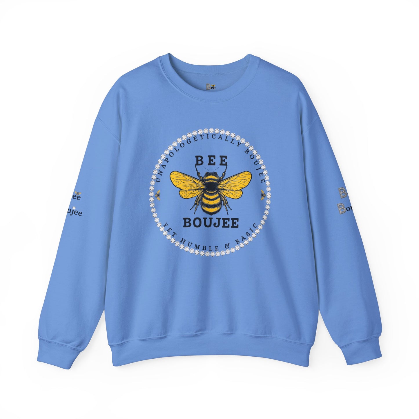 Unapologetically Boujee Yet Humble & Basic - Heavy Blend™ Light Colors Crewneck Sweatshirt